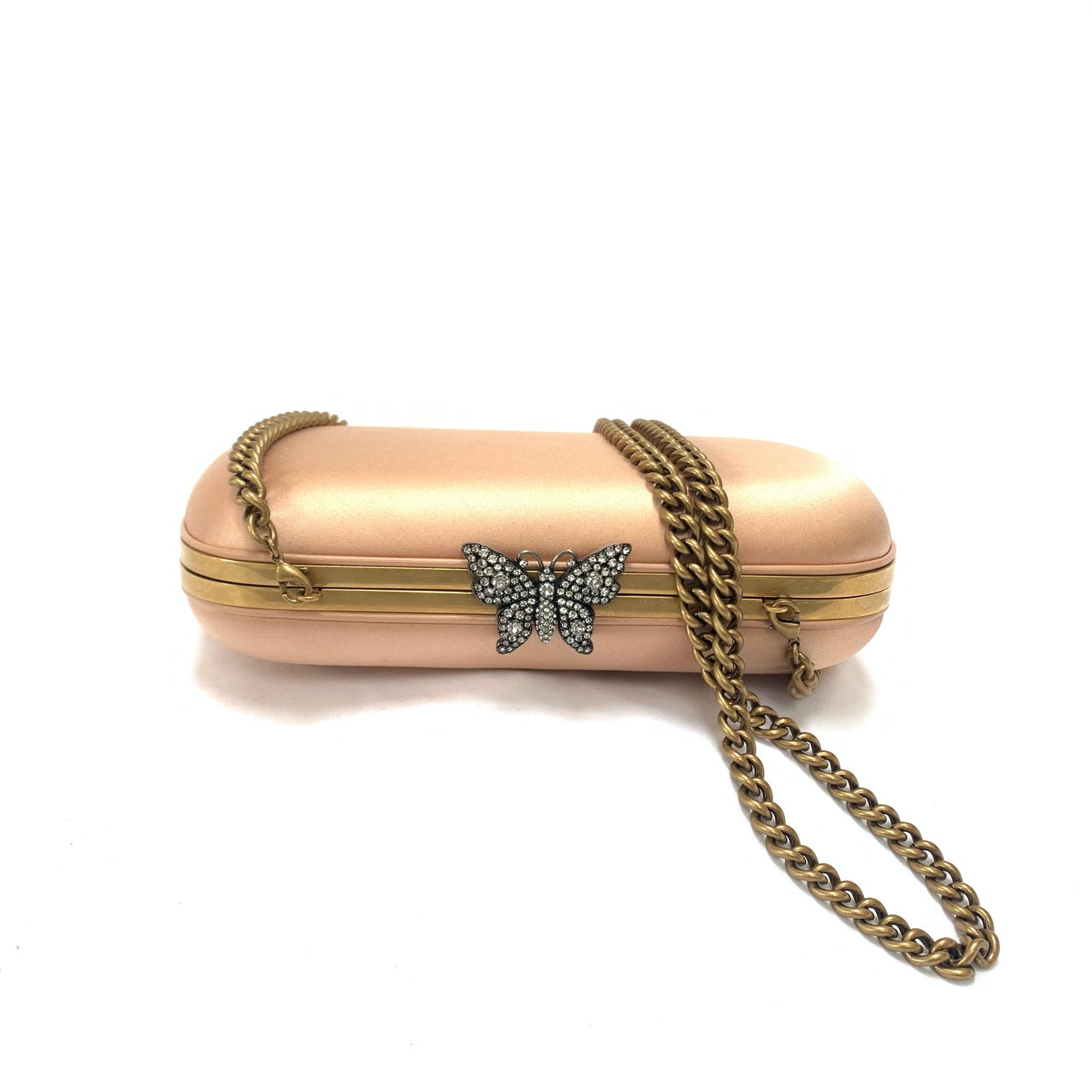 Luxury Gucci Trending 2025 Broadway Butterfly Handbag Clutch in Apricot Pink
