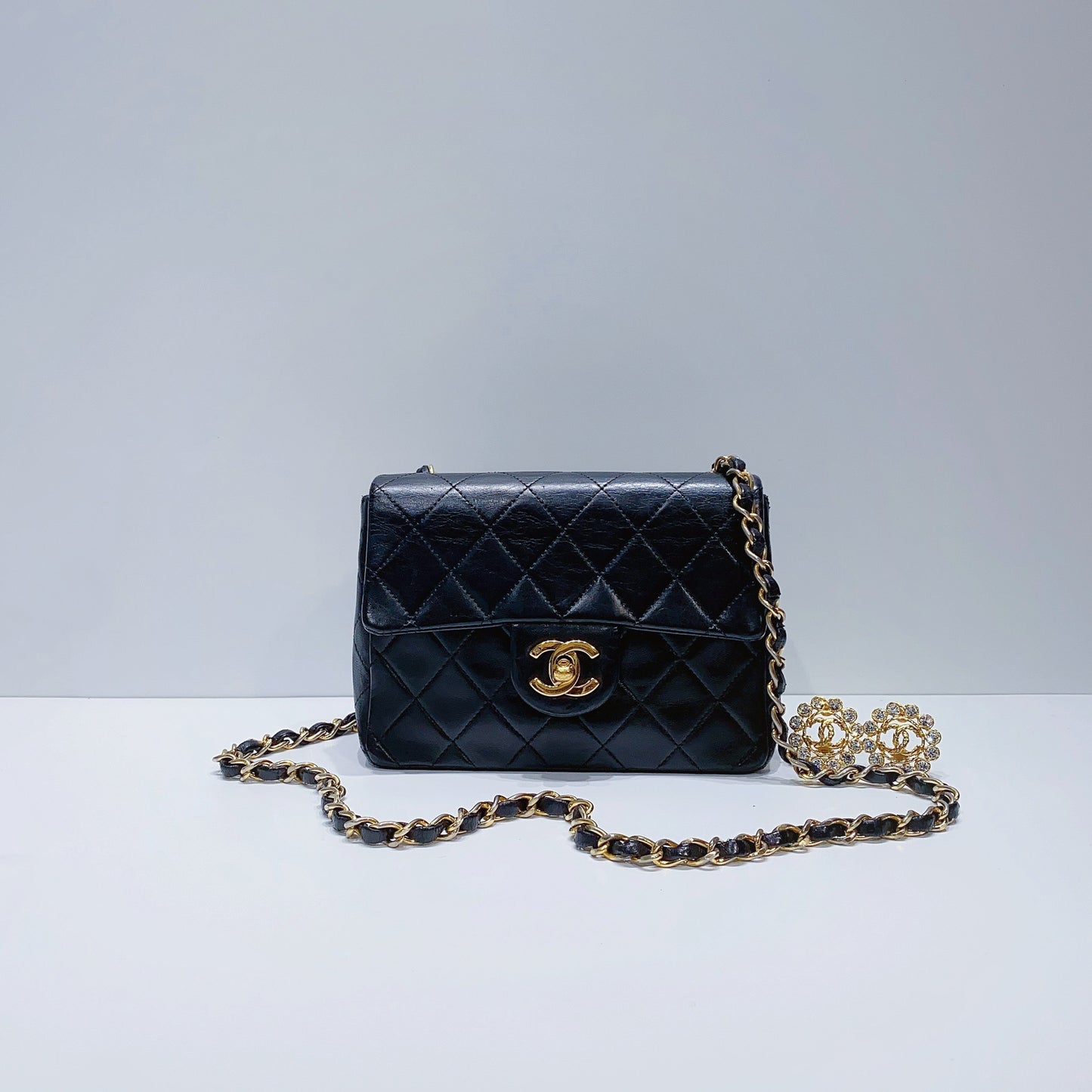 No.3027-Chanel Vintage Lambskin Classic Flap Mini 17cm