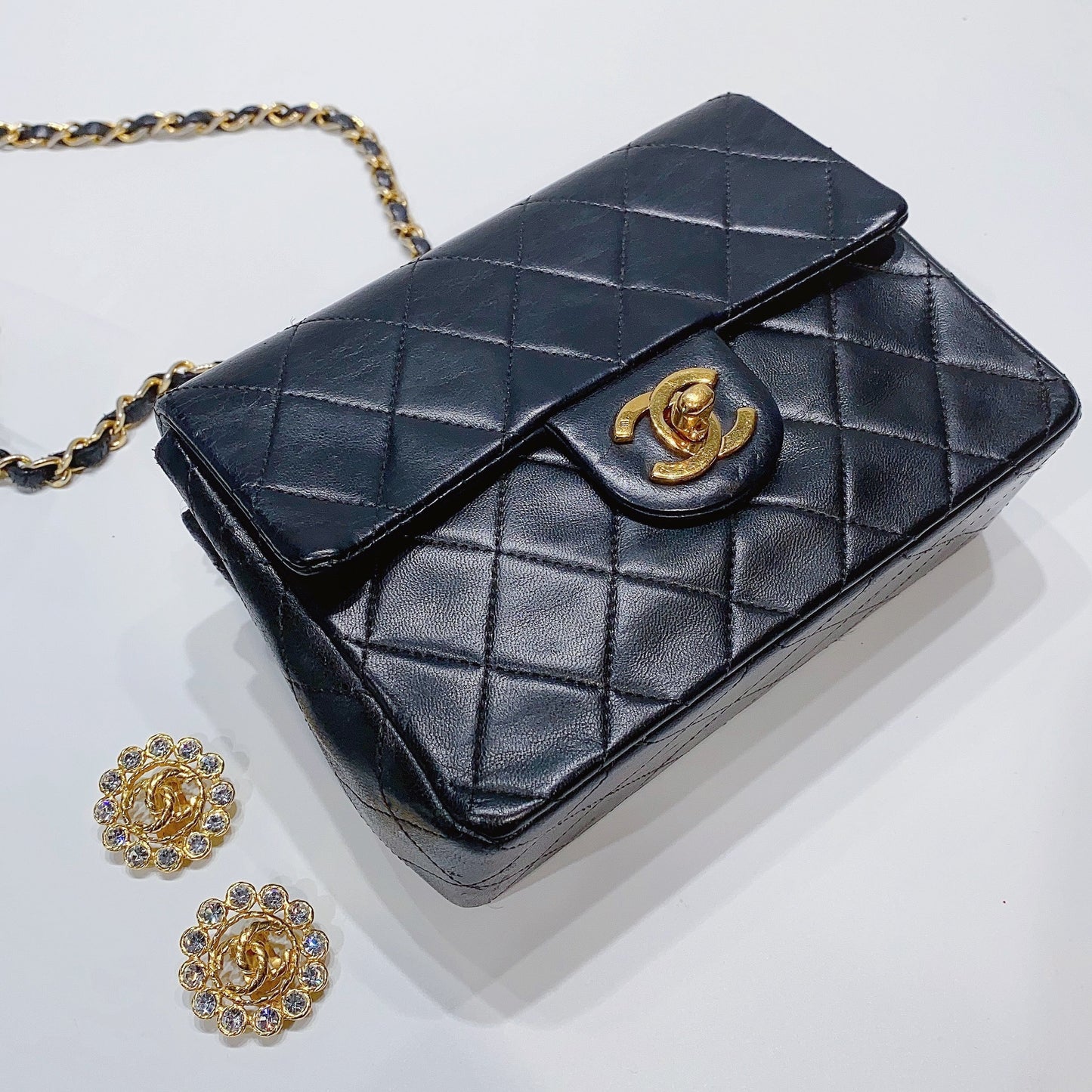 No.3027-Chanel Vintage Lambskin Classic Flap Mini 17cm