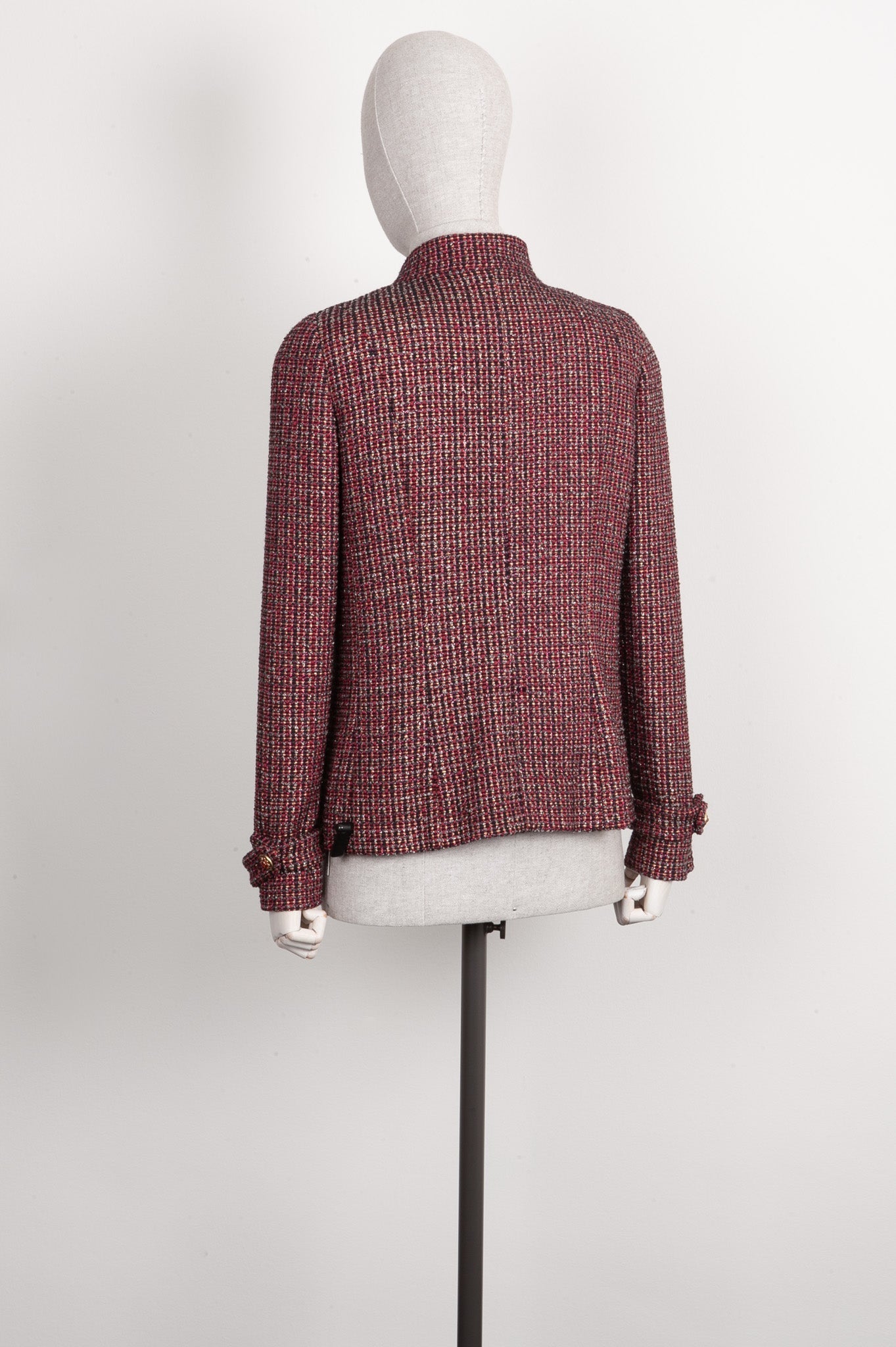 CHANEL Jacket Tweed Paris-Bombay Gold & Red