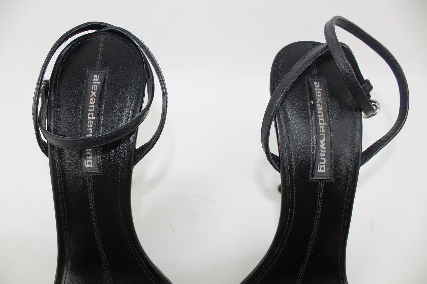 ALEXANDER WANG JANE CRYSTAL LOGO ANKLE STRAP SANDAL