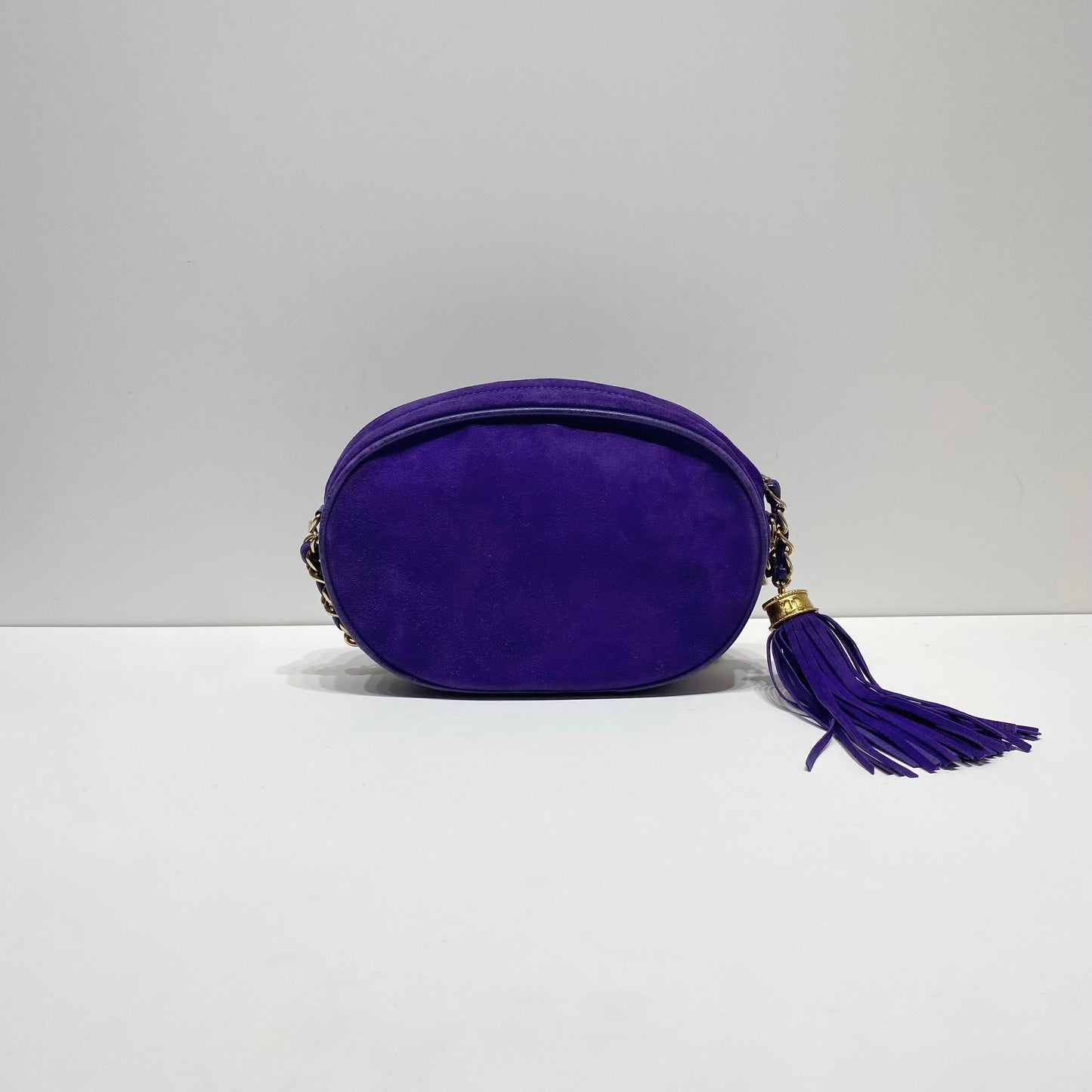 No.4372-Chanel Vintage Suede Timeless CC Camera Bag