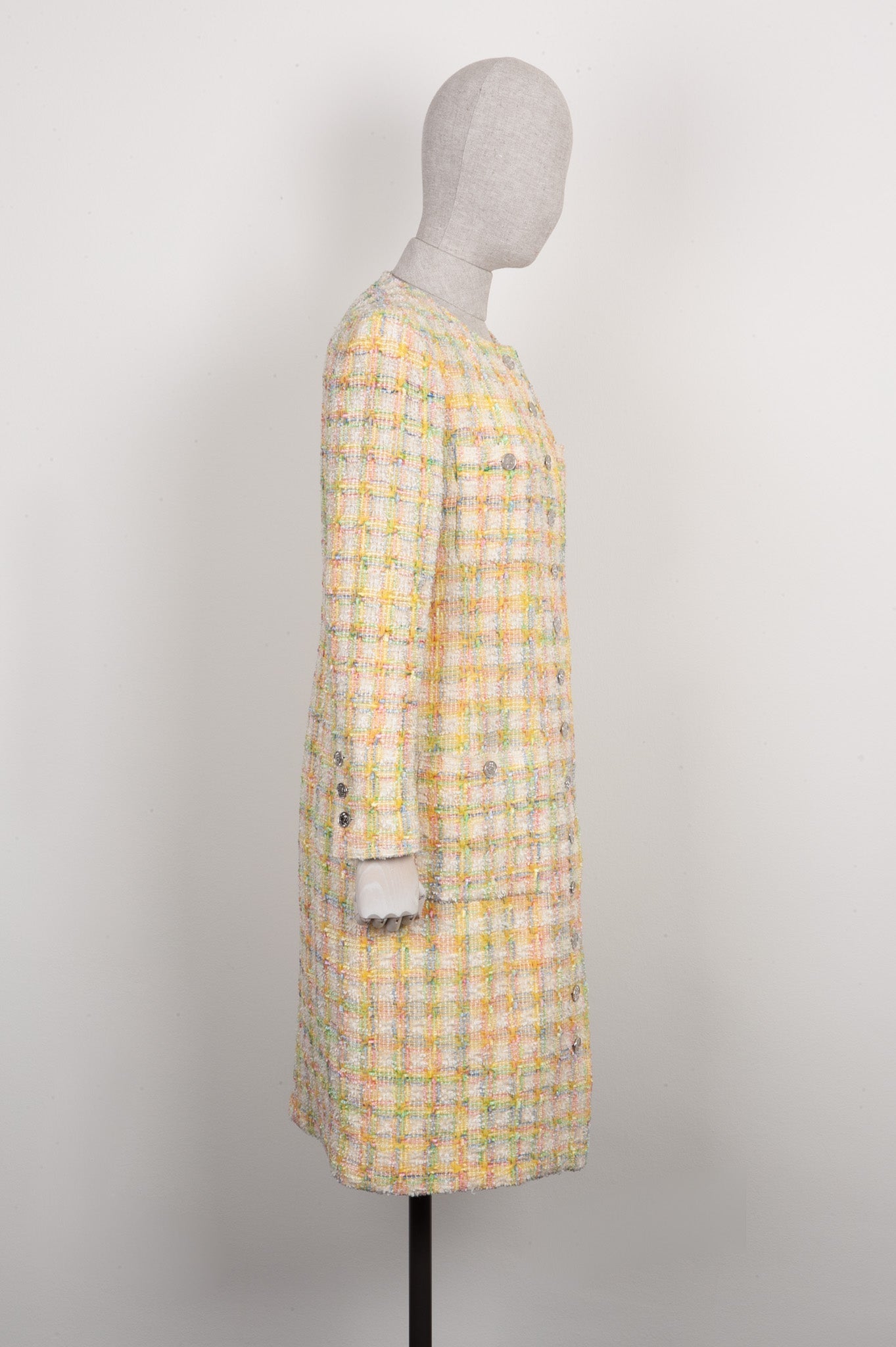 CHANEL Tweed Coat Fantasy Tweed 96 Printemps