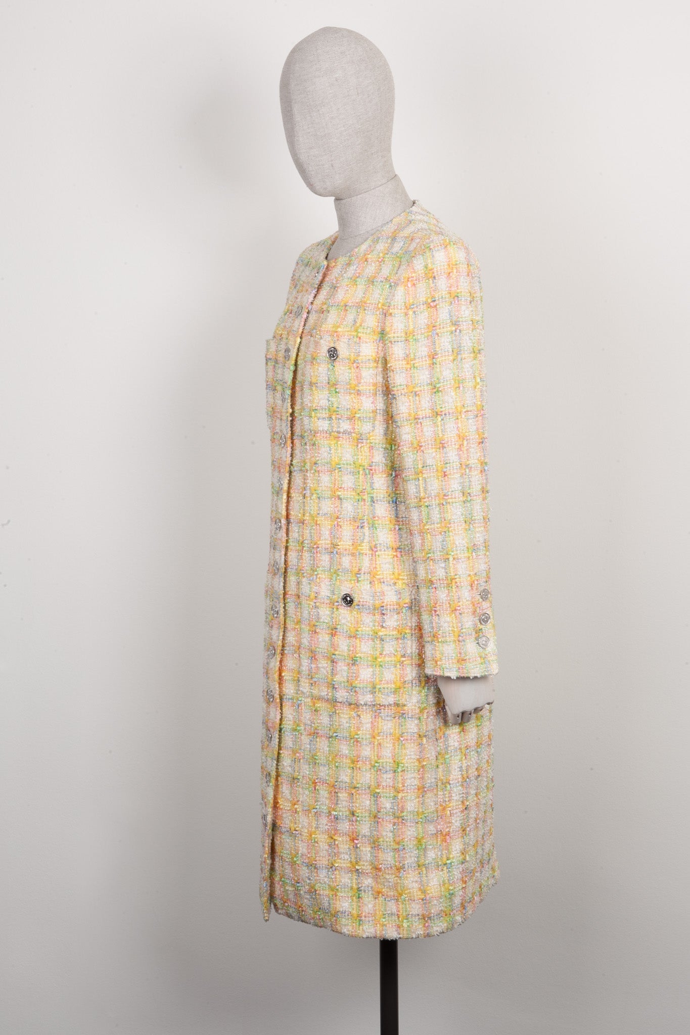 CHANEL Tweed Coat Fantasy Tweed 96 Printemps