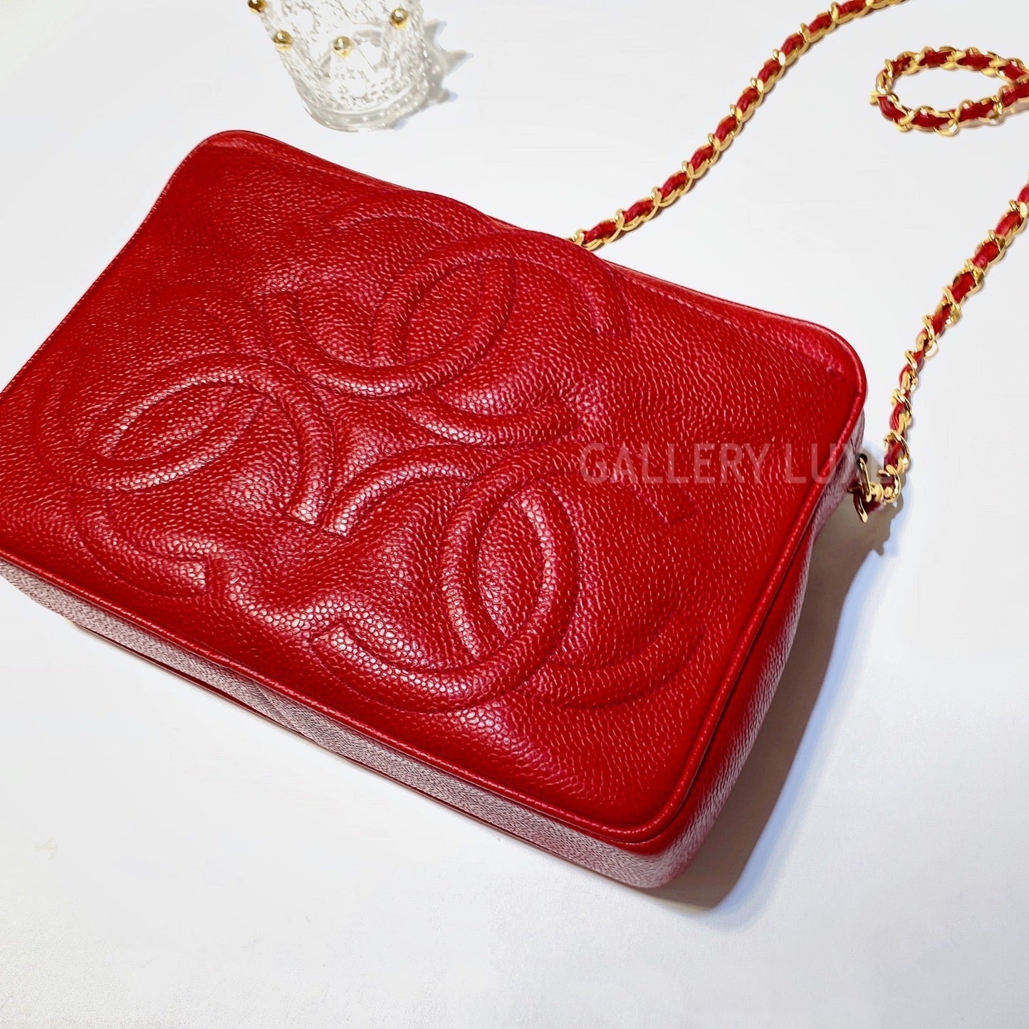 No. 2963-Chanel Vintage Caviar Triple CC Camera Bag