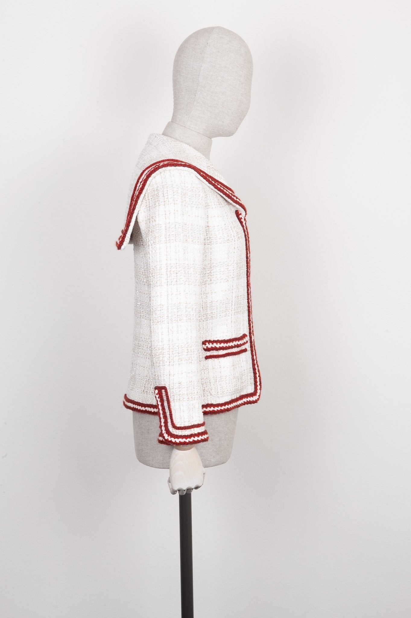 CHANEL Jacket White Beige Paris-Hamburg
