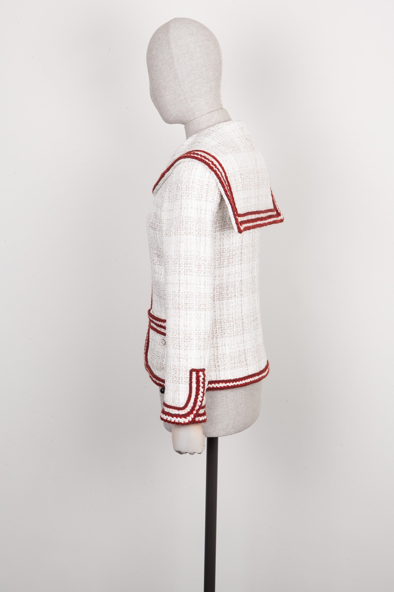 CHANEL Jacket White Beige Paris-Hamburg