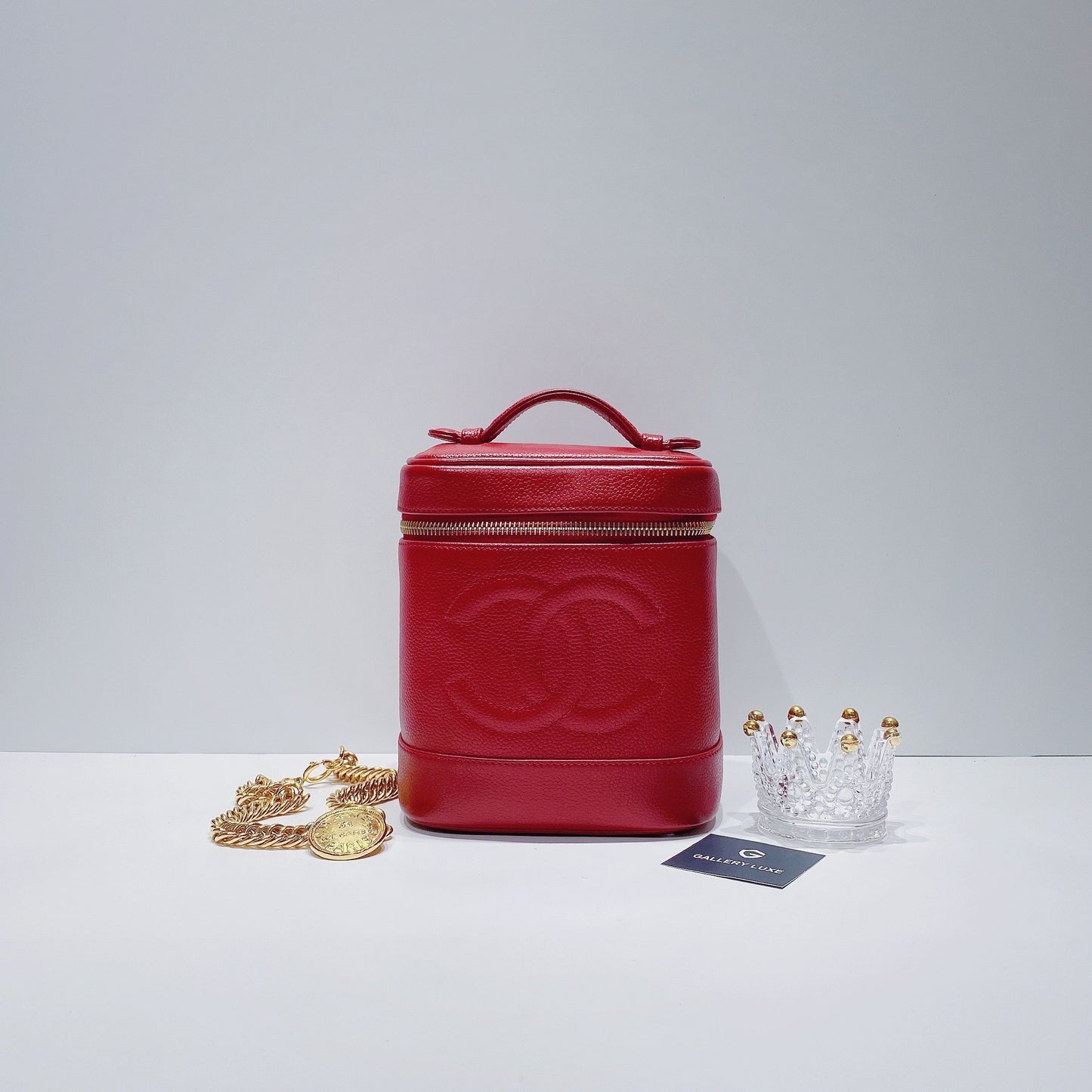 No.3526-Chanel Vintage Caviar Vanity Case