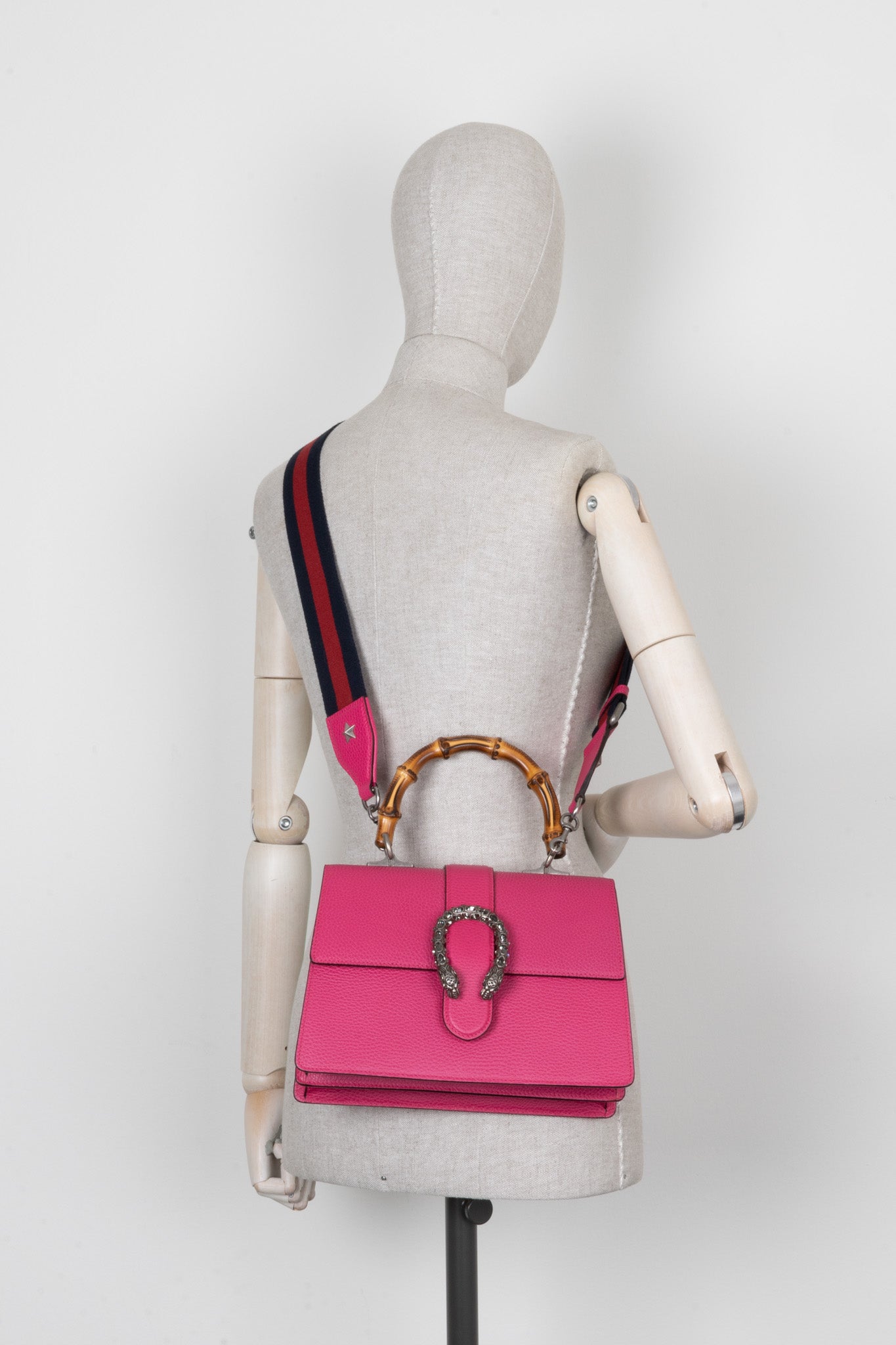 Luxury Gucci Trending 2025 Dionysus Medium Bamboo Top Handle Bag Pink