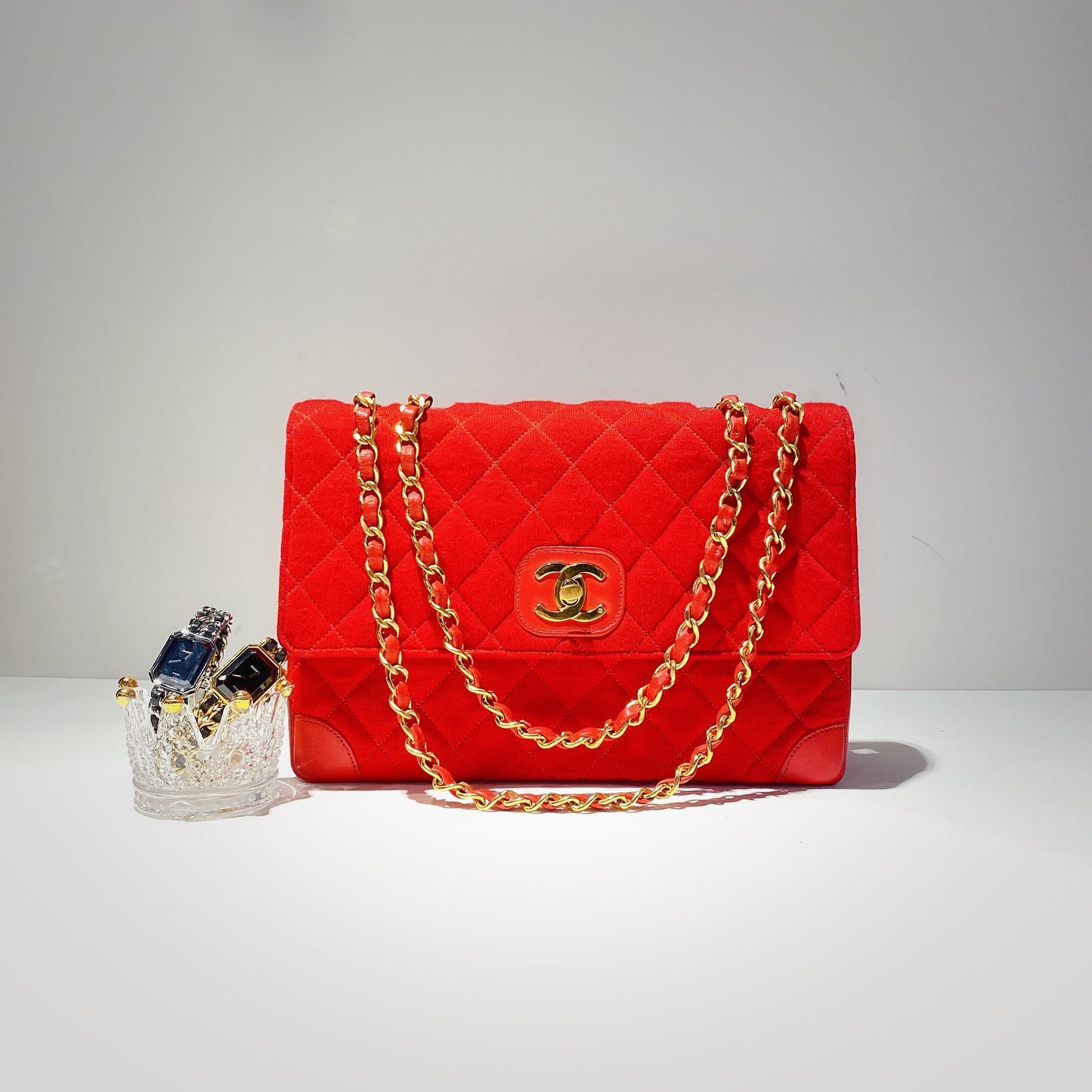 No.2356-Chanel Vintage Cotton Flap Bag