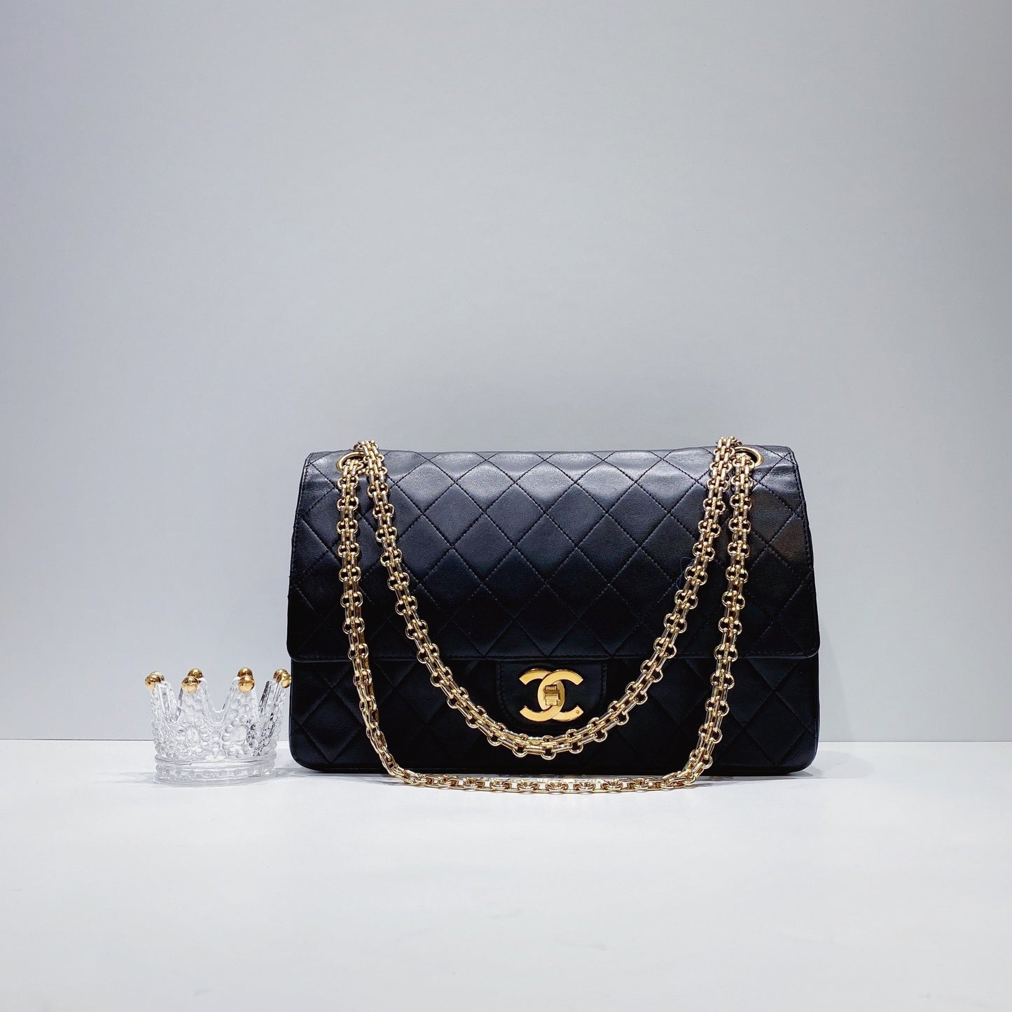 No.3409-Chanel Vintage Lambskin Classic Flap Bag