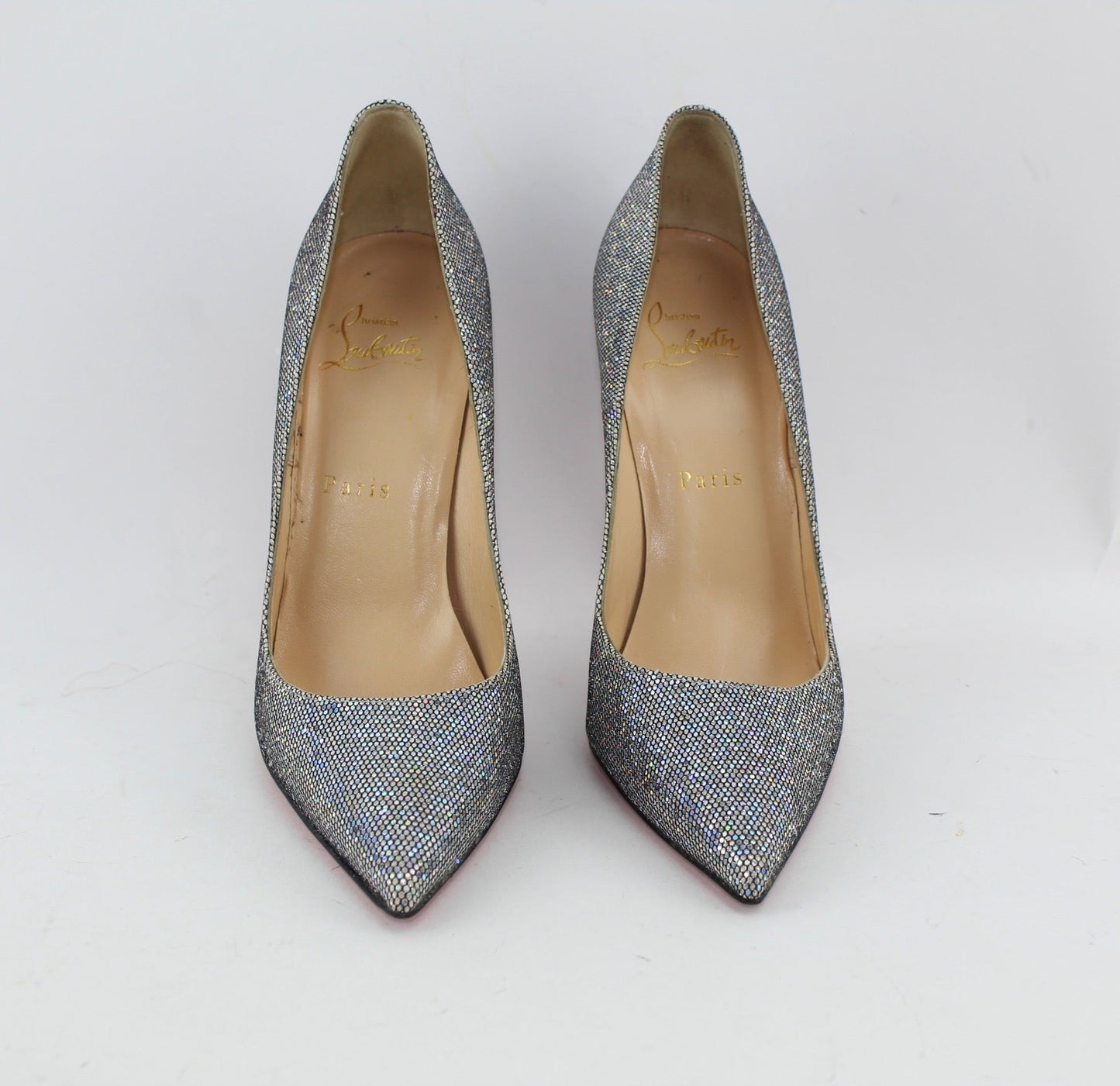 CHRISTIAN LOUBOUTIN SO KATE 120 GLITTER DISCO BALL SIZE 38.5