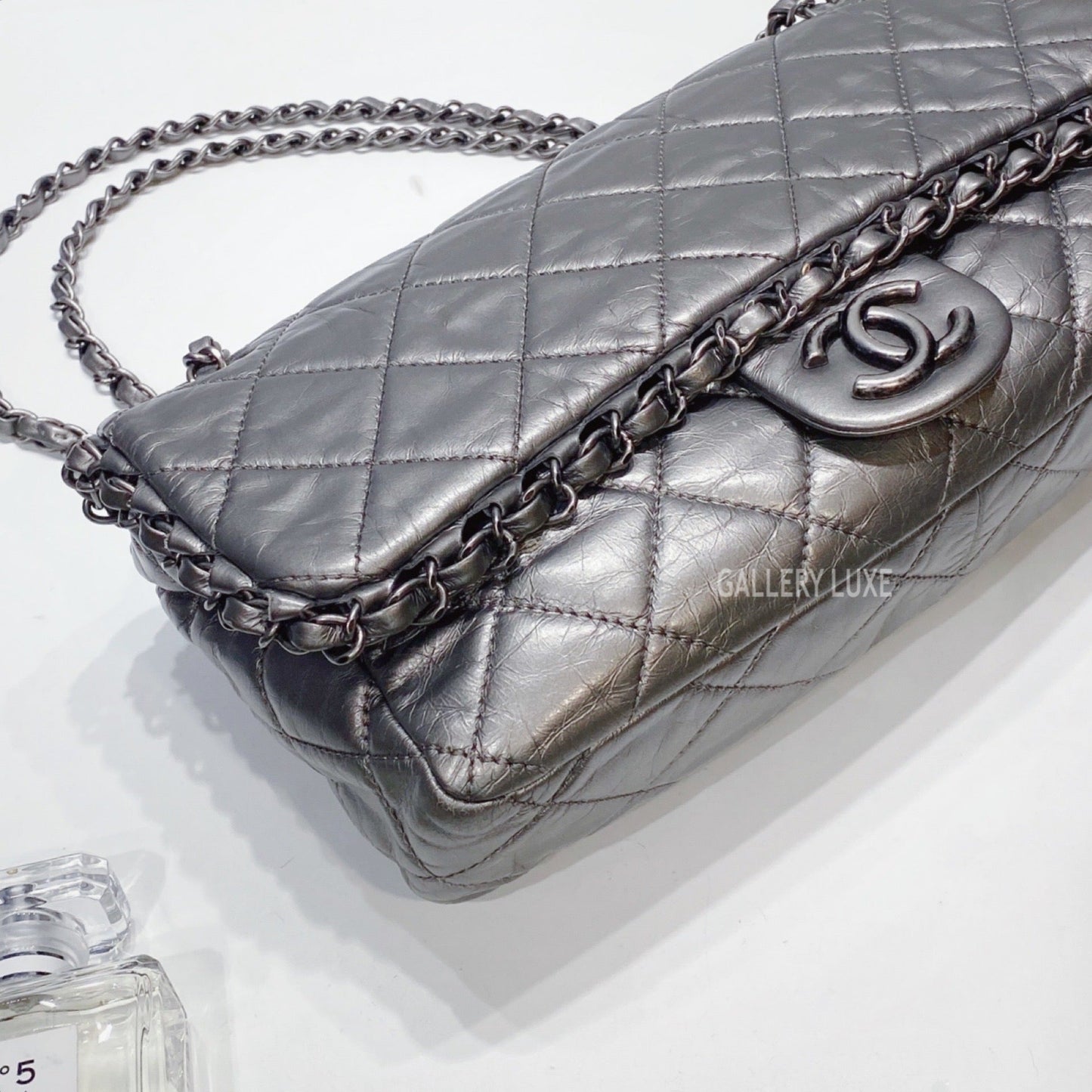 No.3400-Chanel Aged Calfskin Chain Me Flap Bag