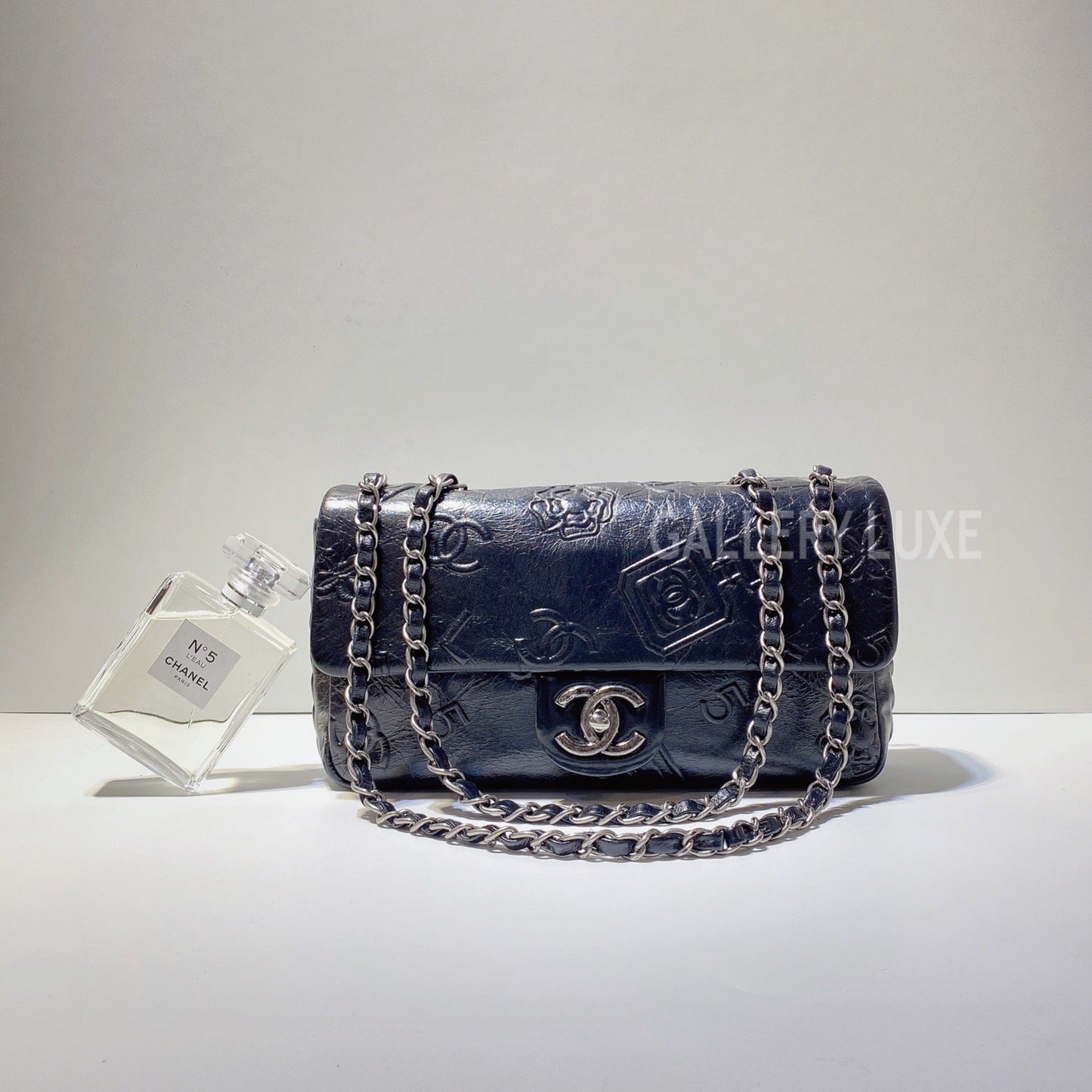 No.2897-Chanel Metallic Symbols Flap Bag