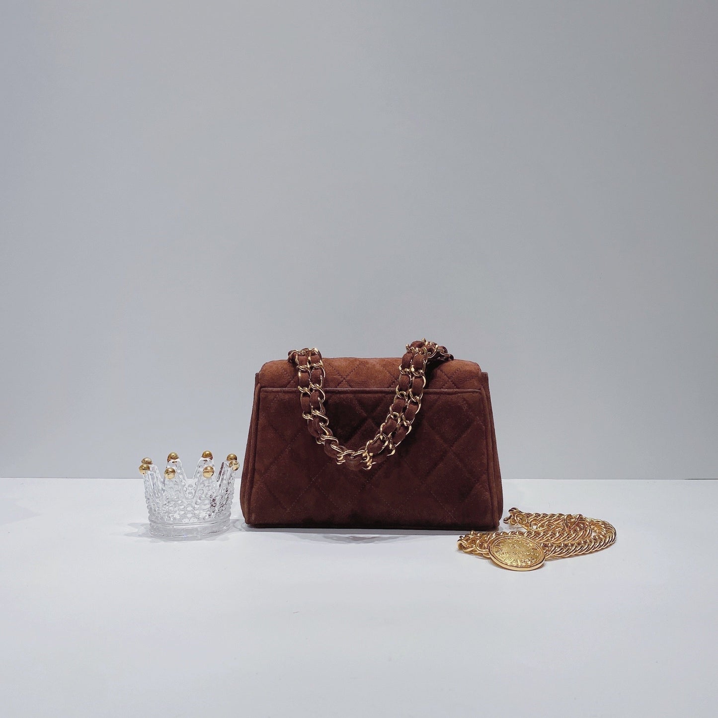 No.3528-Chanel Vintage Suede Mini Flap Bag