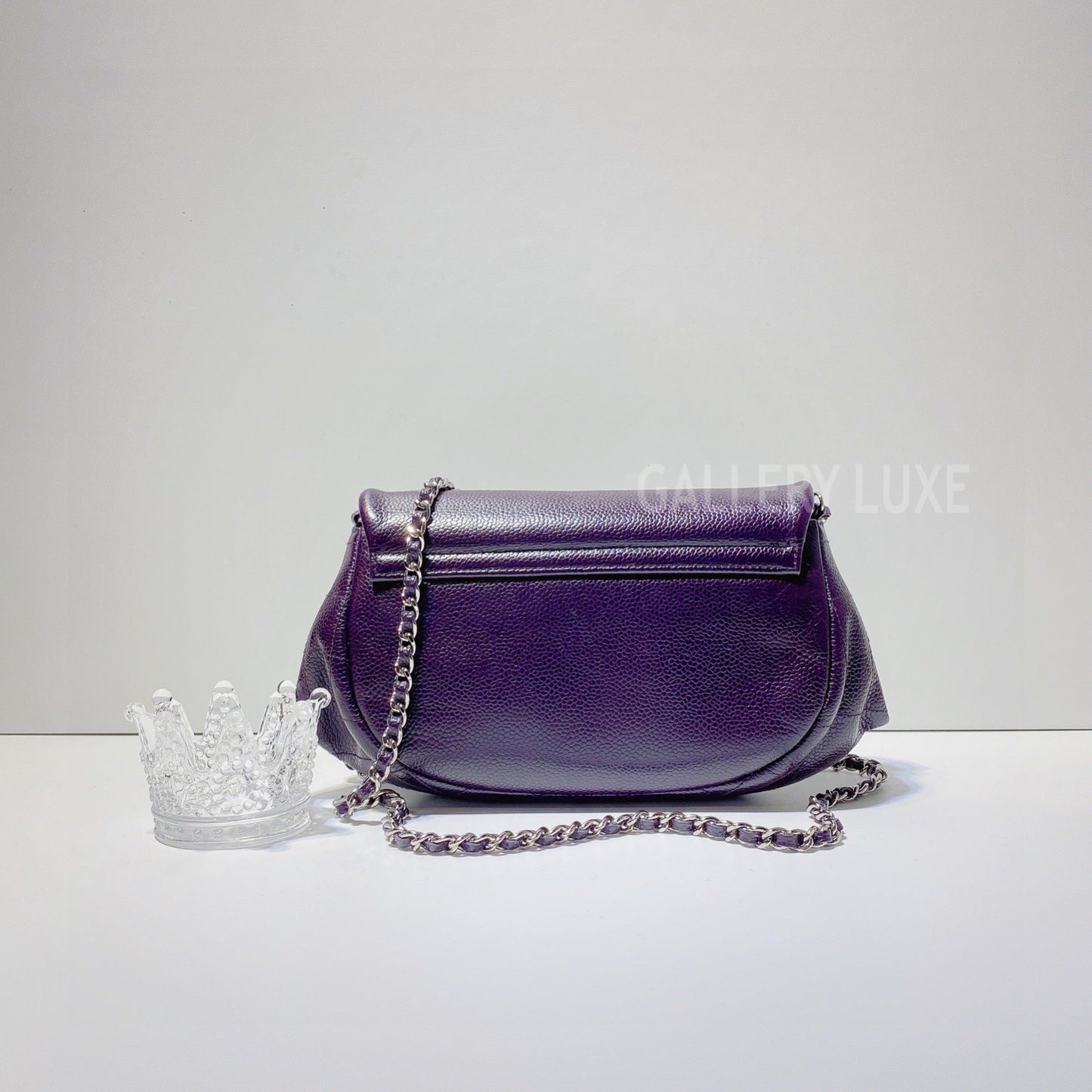 No.2895-Chanel Caviar Halfmoon Wallet On Chain