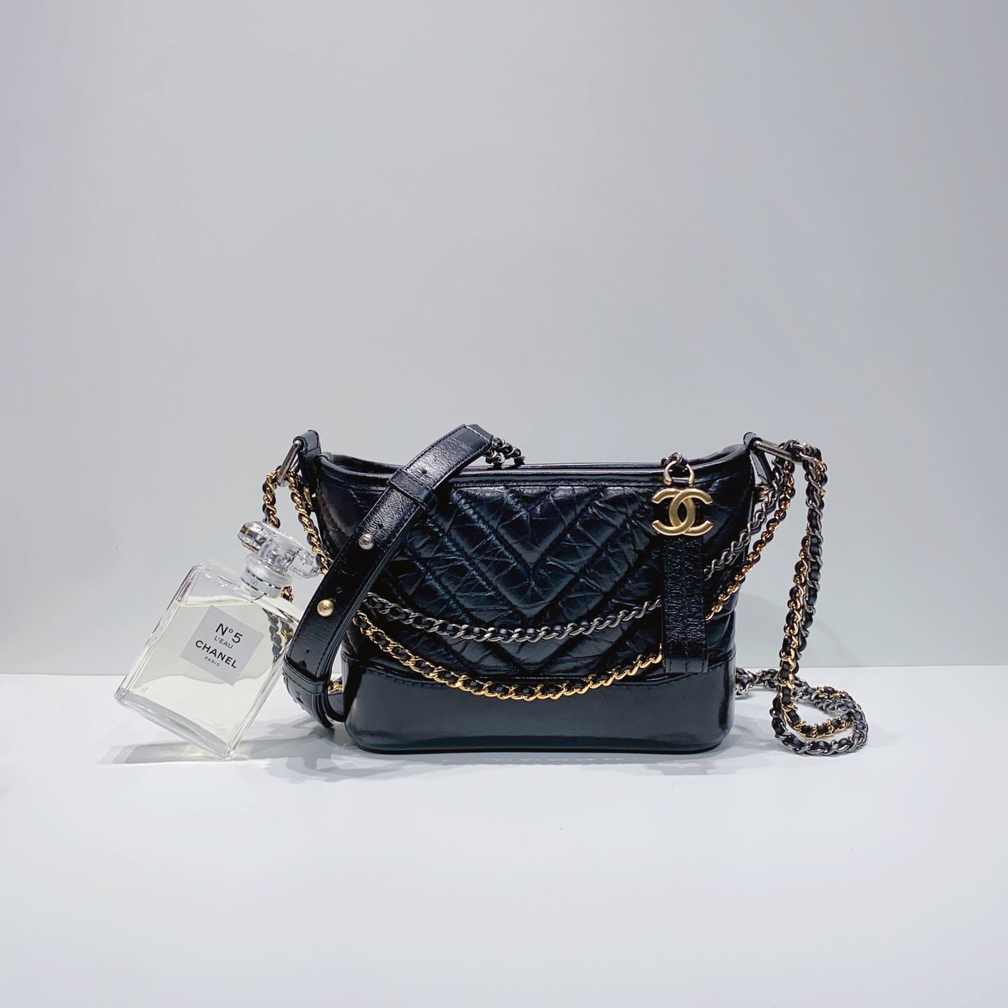 No.3777-Chanel Small Chevron Gabrielle Hobo Bag