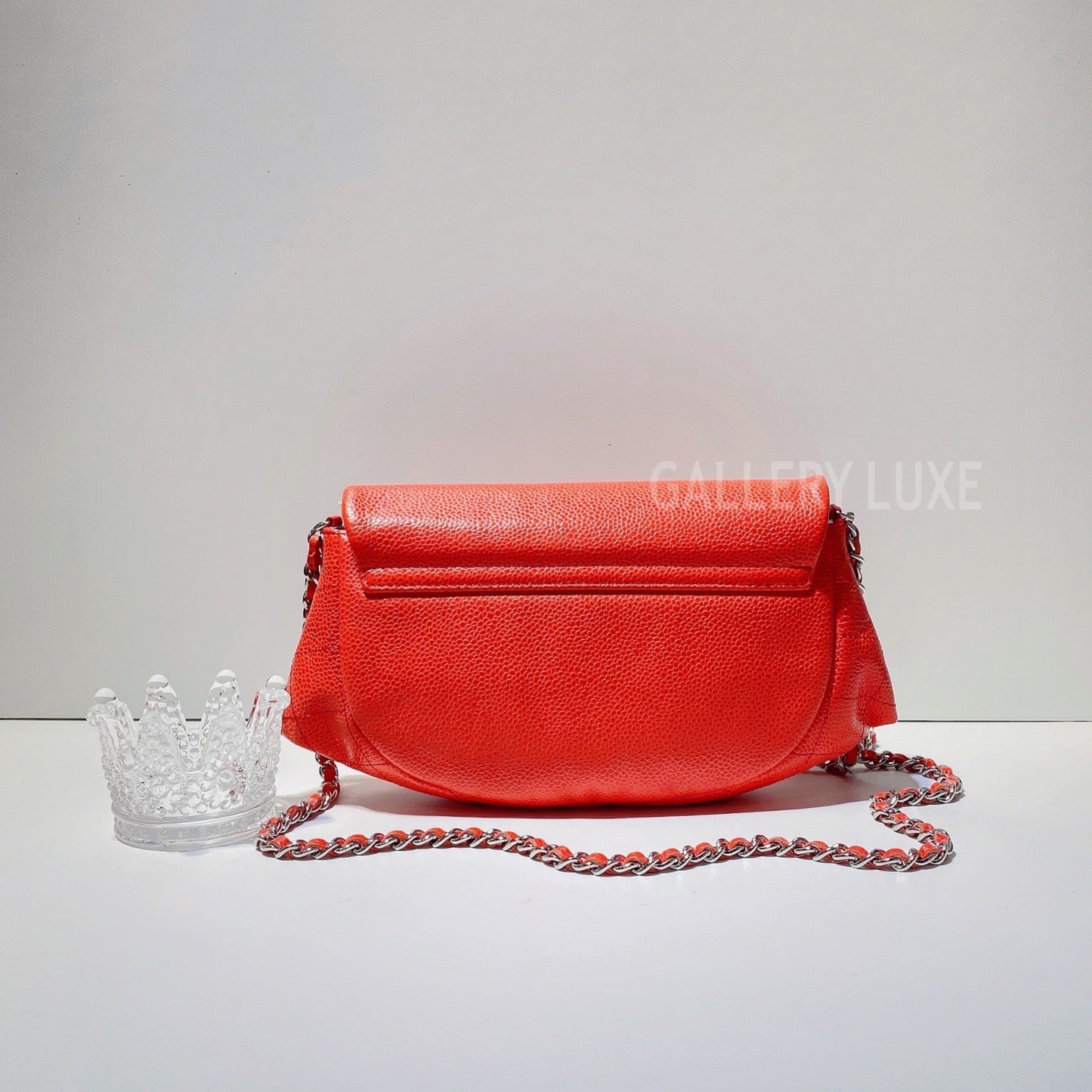 No.2894-Chanel Caviar Halfmoon Wallet On Chain