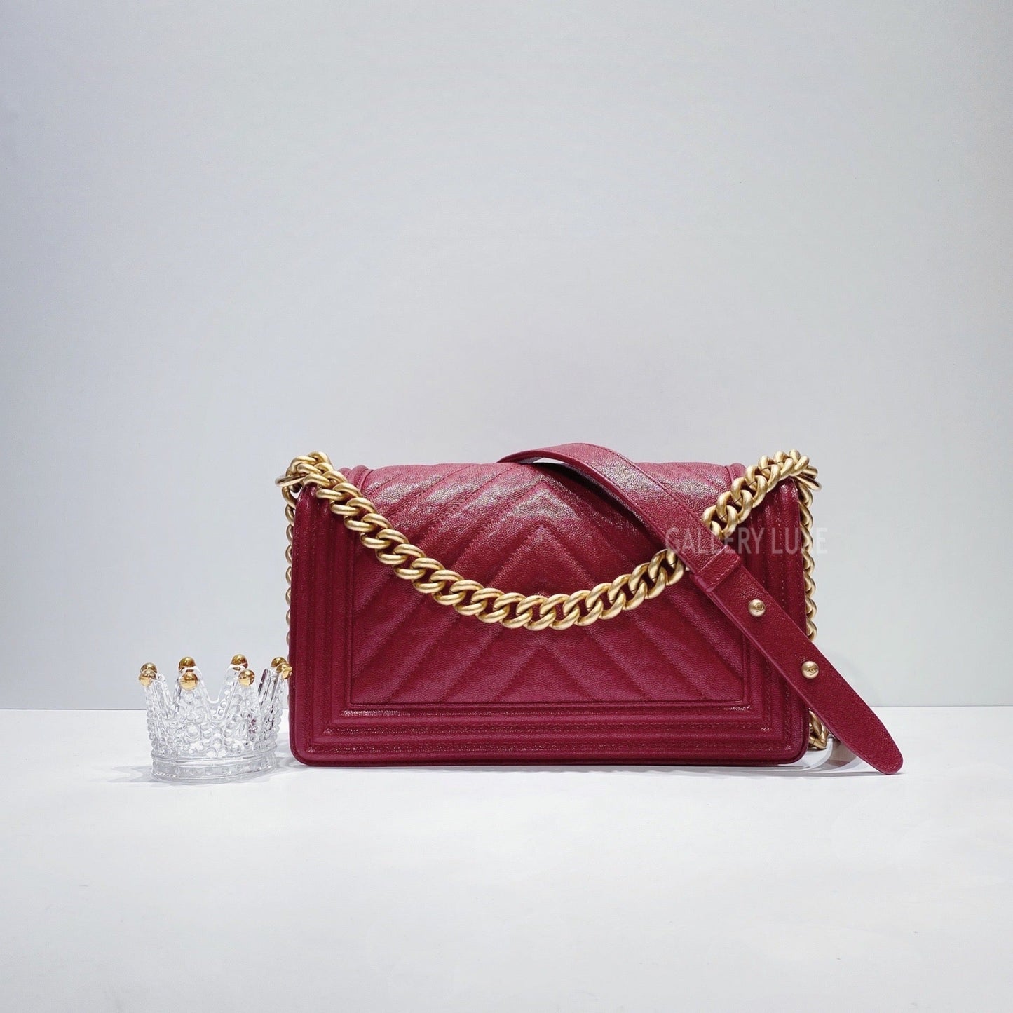No.3410-Chanel Caviar Chevron Boy 25cm