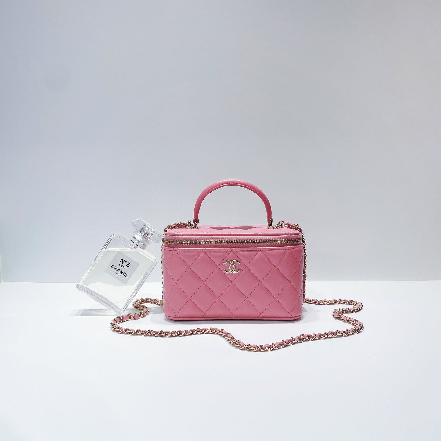 No.3673-Chanel Timeless Classic Handle Vanity With Chain (Brand New / 全新貨品)