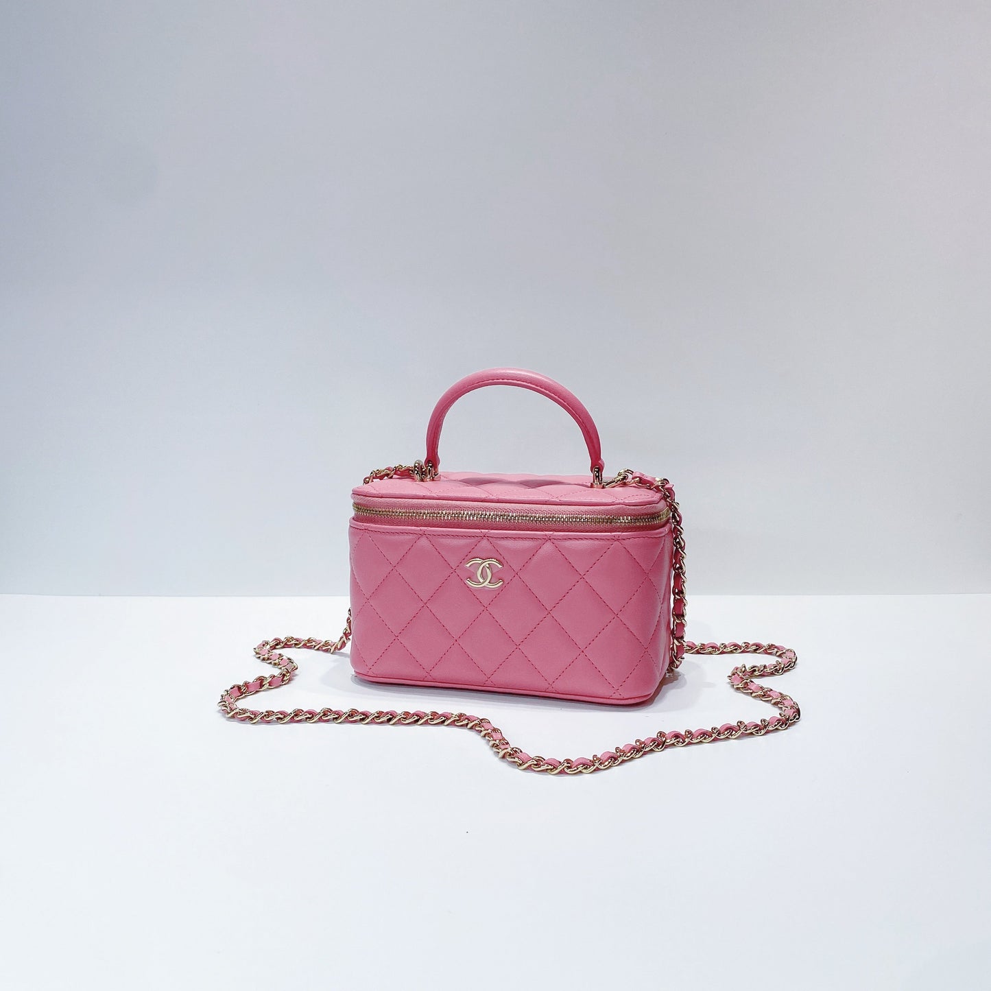 No.3673-Chanel Timeless Classic Handle Vanity With Chain (Brand New / 全新貨品)