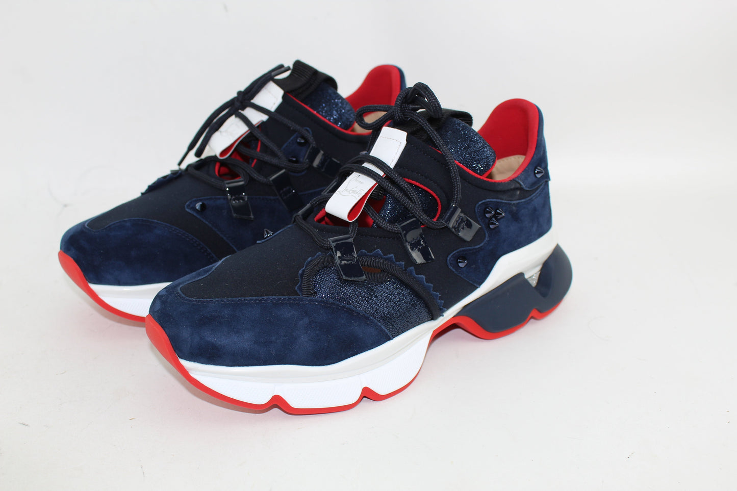 CHRISTIAN LOUBOUTIN RED RUNNER DONNA FLAT SIZE 39