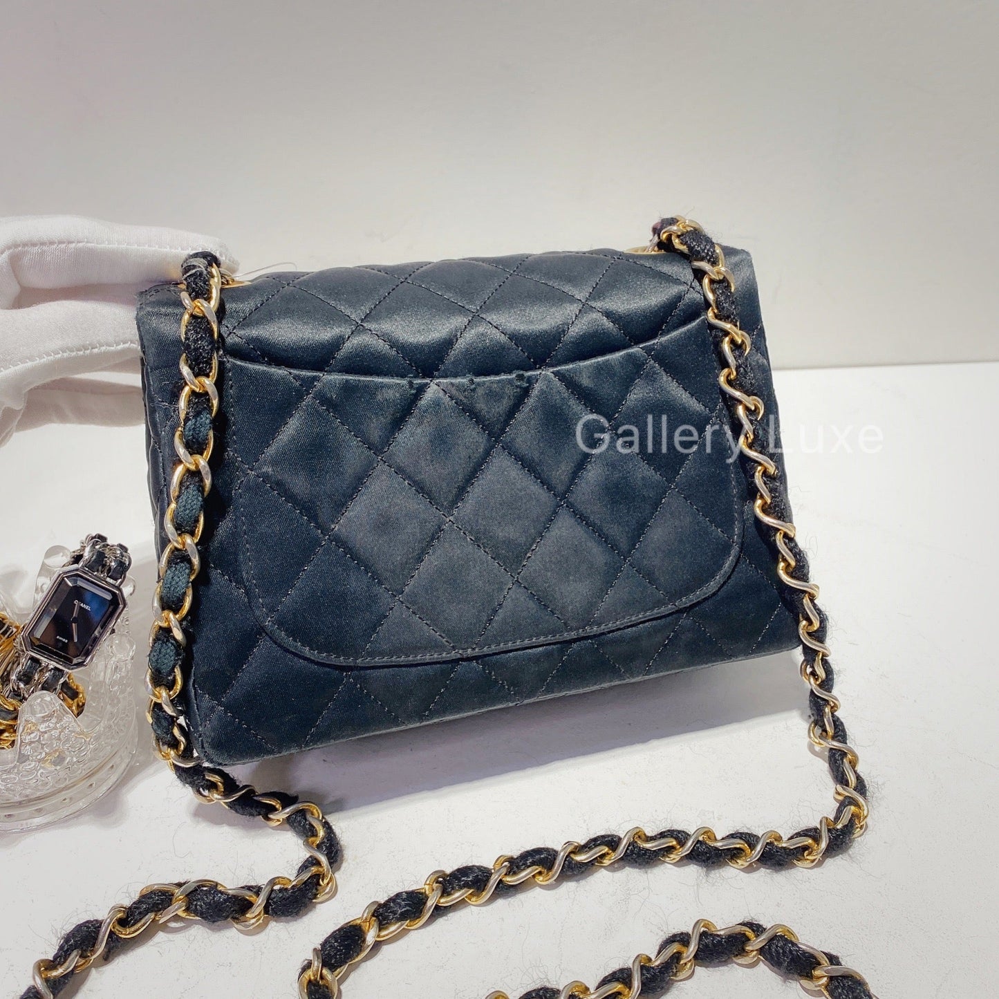 No.2281-Chanel Vintage Satin Classic Mini 17cm