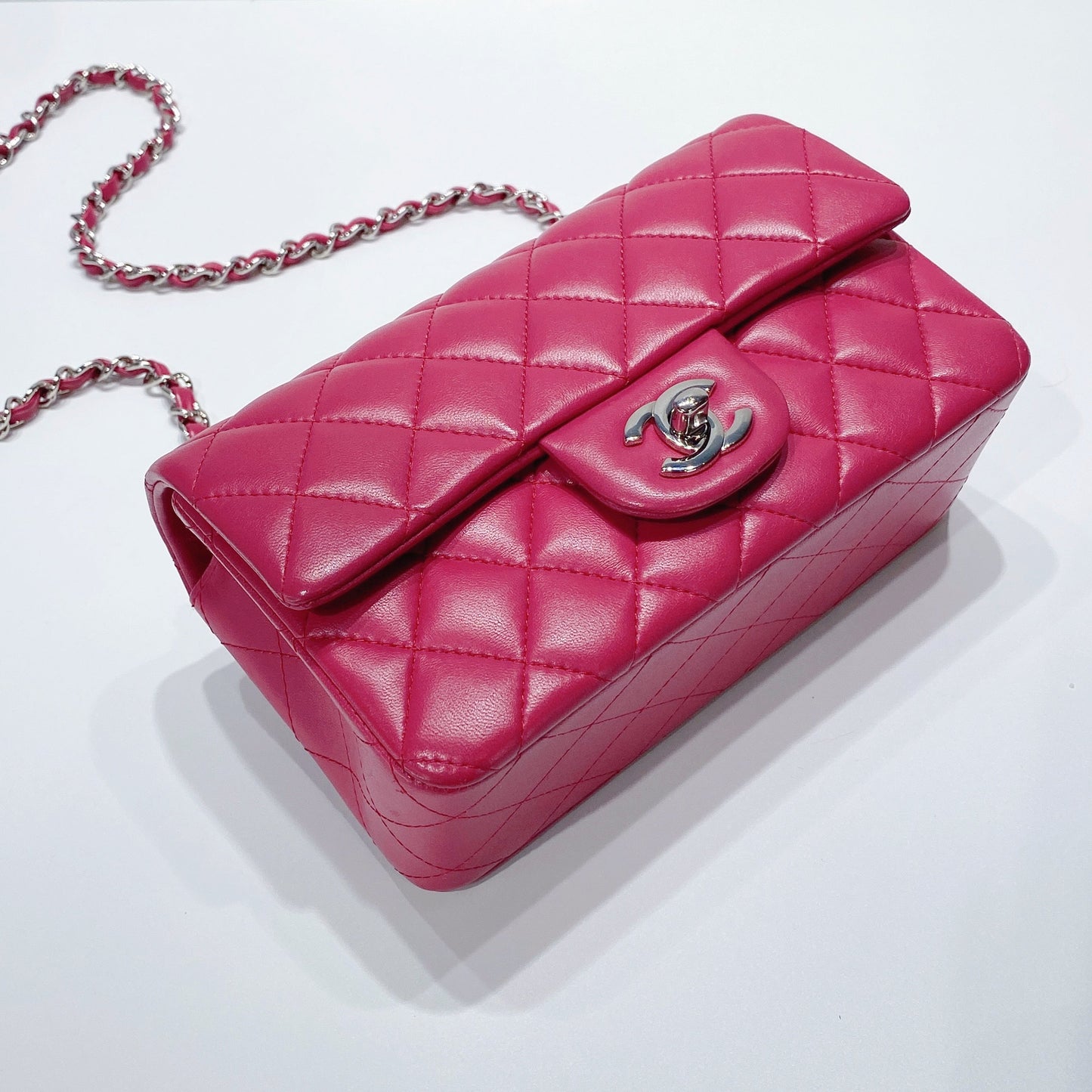 No.3672-Chanel Lambskin Classic Mini Flap Bag 20cm
