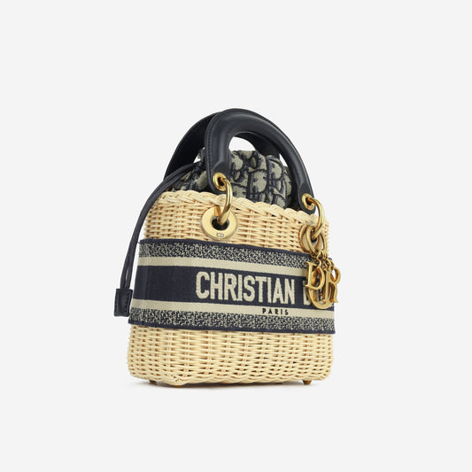 Luxury Dior Mini Lady Luxury Dior - Beige Wicker
