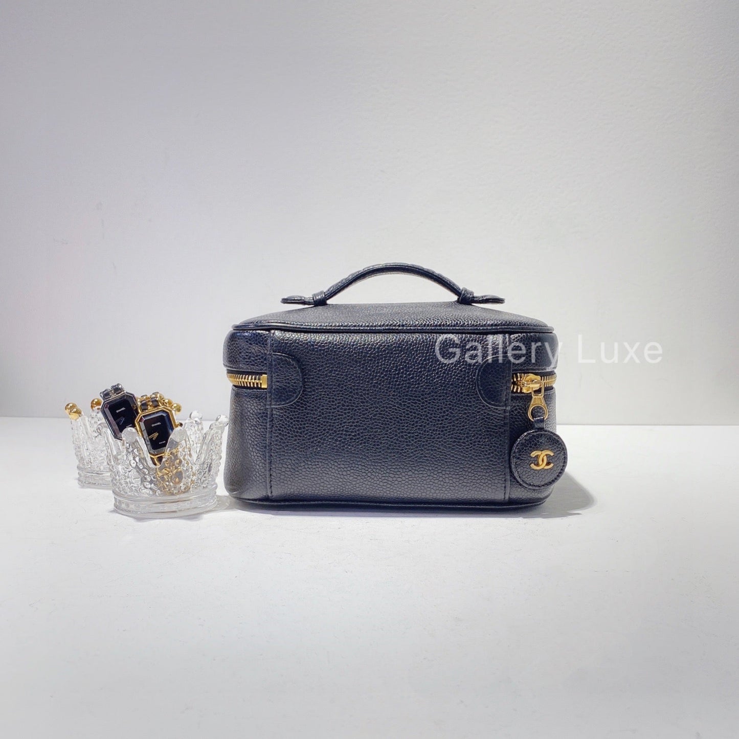 No.2343-Chanel Vintage Caviar Vanity Box