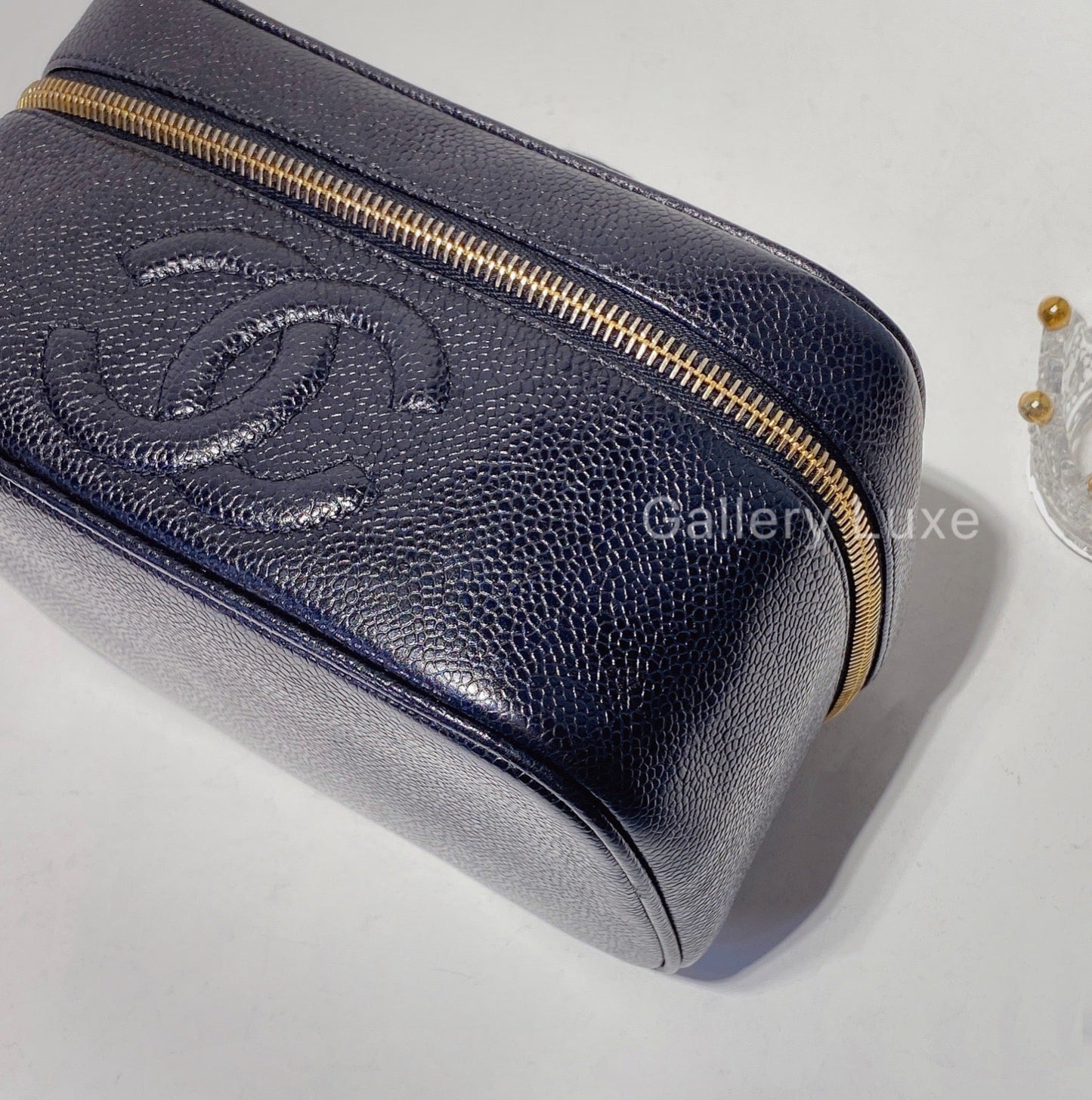 No.2343-Chanel Vintage Caviar Vanity Box