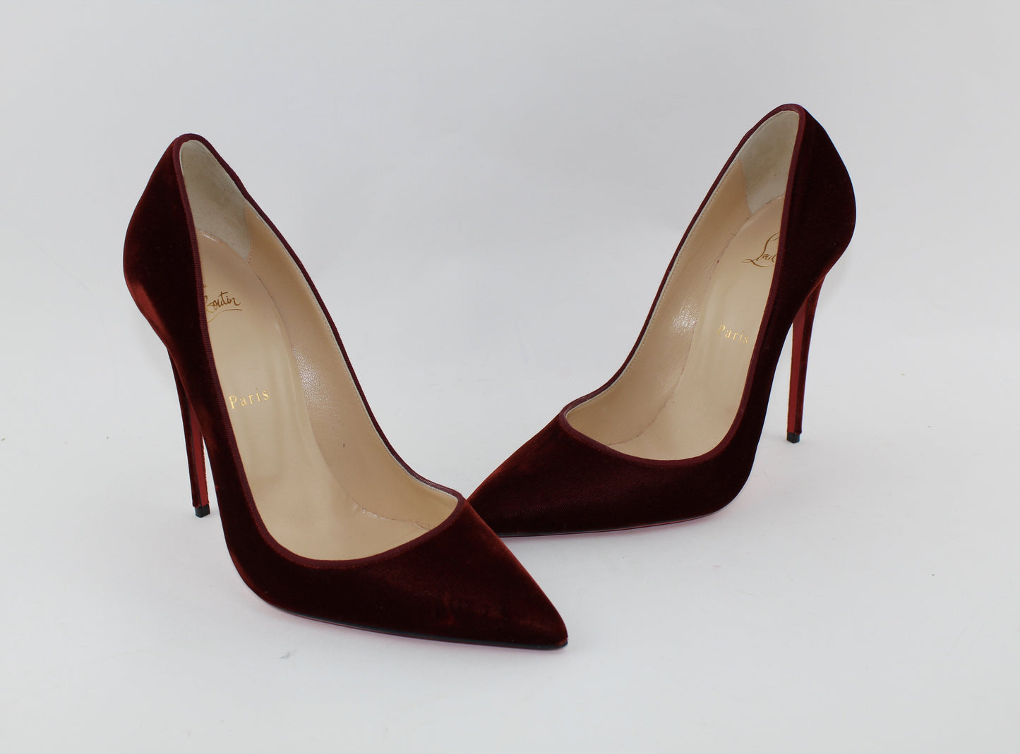 CHRISTIAN LOUBOUTIN SO KATE 120mm VELVET SIZE 40.5