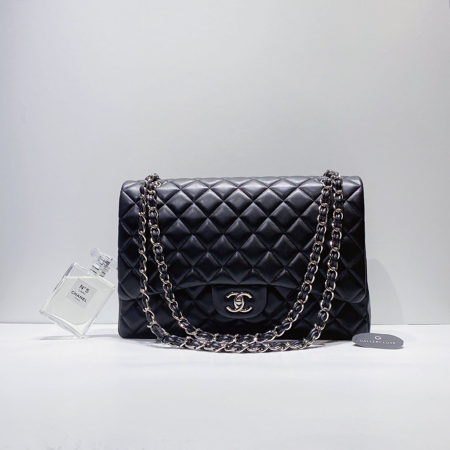 No.3536-Chanel Lambskin Single Flap Maxi Jumbo