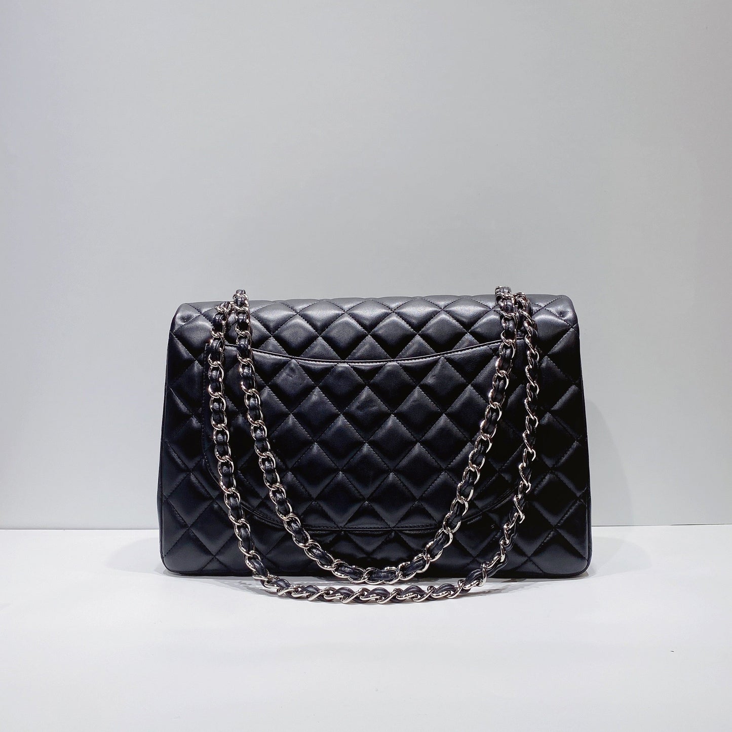 No.3536-Chanel Lambskin Single Flap Maxi Jumbo