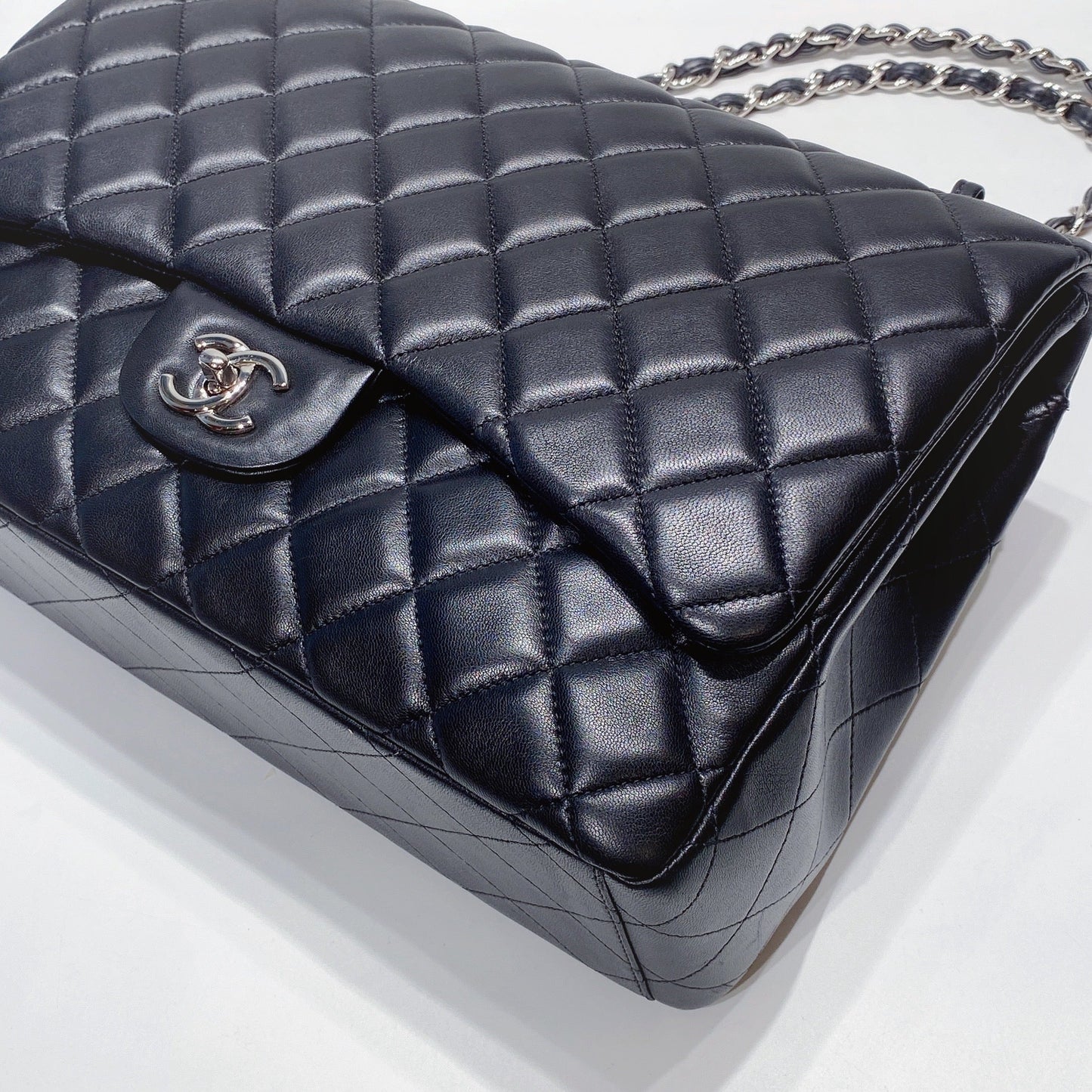 No.3536-Chanel Lambskin Single Flap Maxi Jumbo