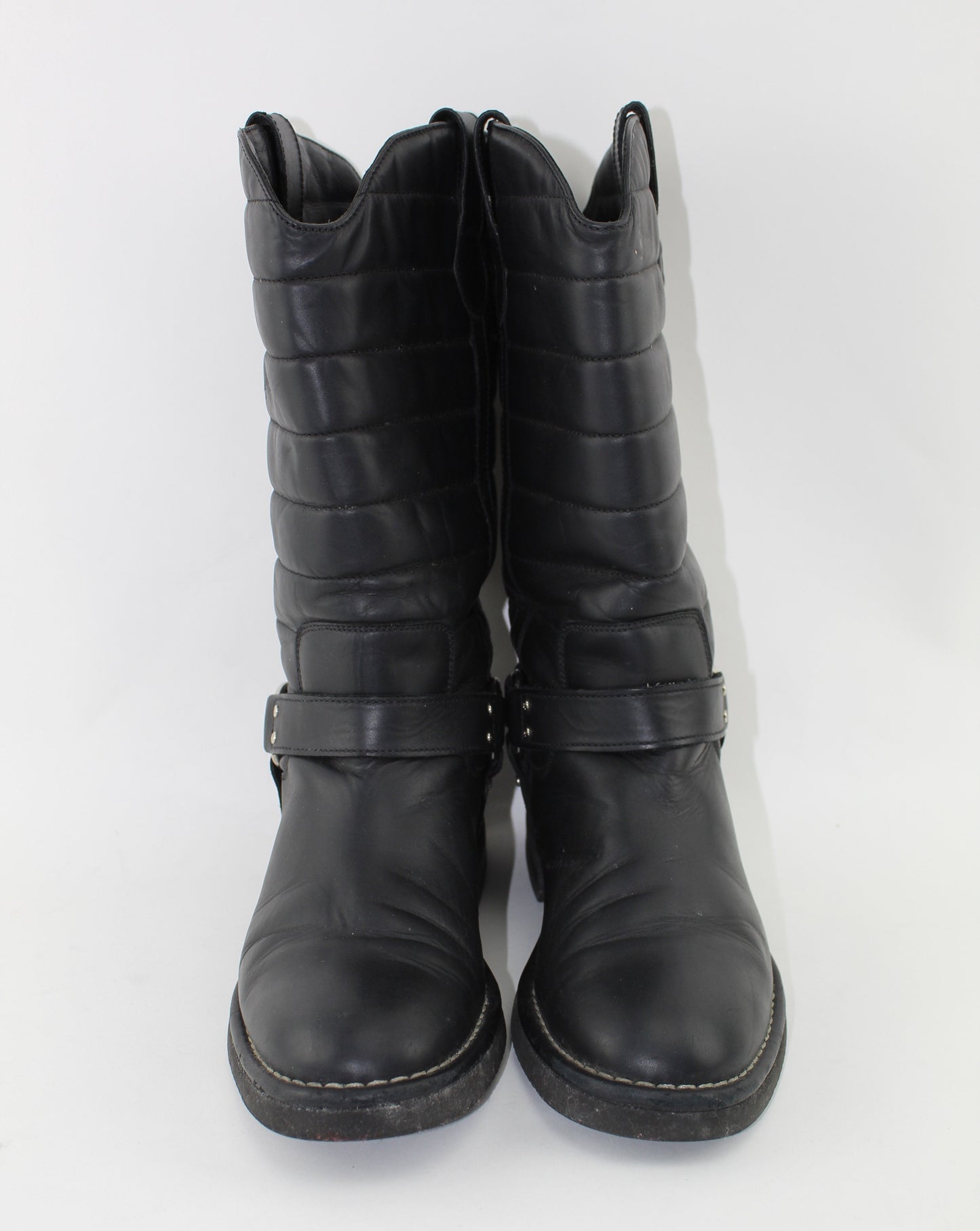 CHANEL DALLAS MOTO STAR BOOTS SIZE 40