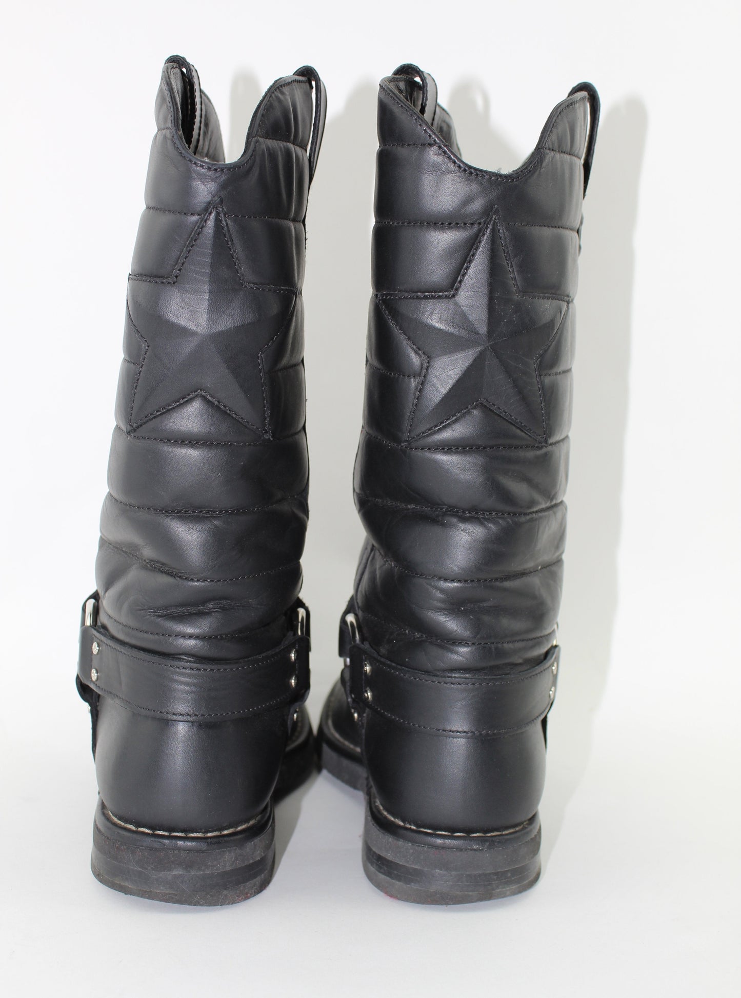 CHANEL DALLAS MOTO STAR BOOTS SIZE 40