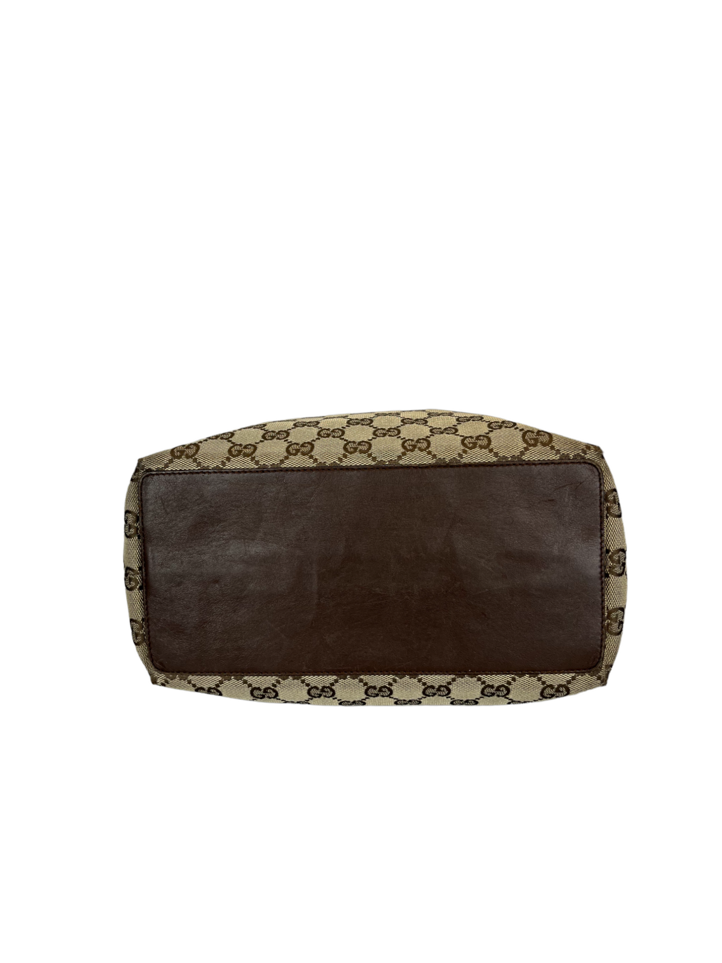 Luxury Gucci Jacquard x Leather Tote