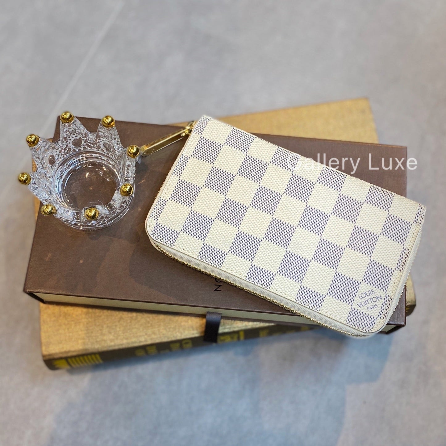 No.2369-Louis Vuitton Damier Azur Zippy Compact Wallet