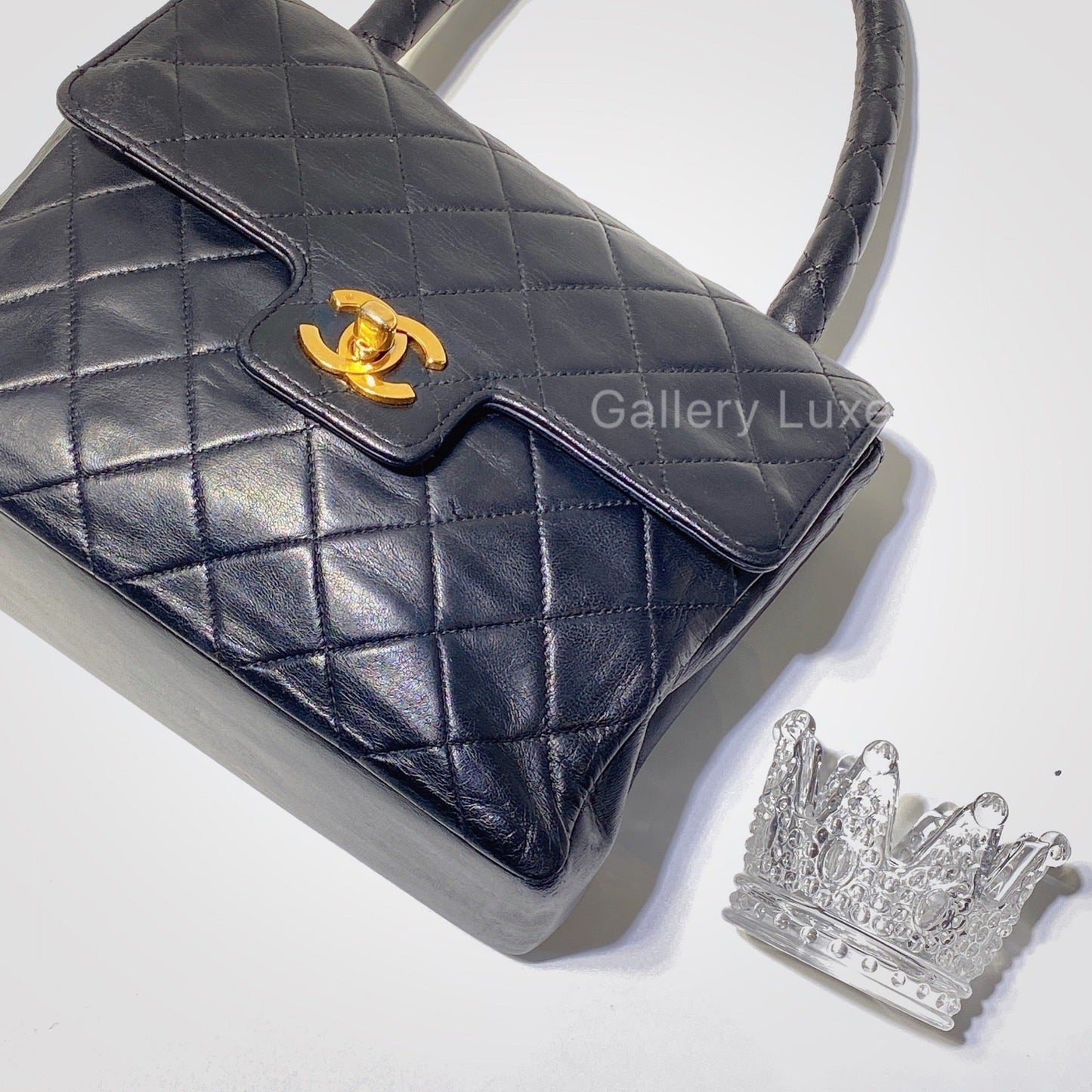 No.2493-Chanel Vintage Lambskin Top Handle Bag