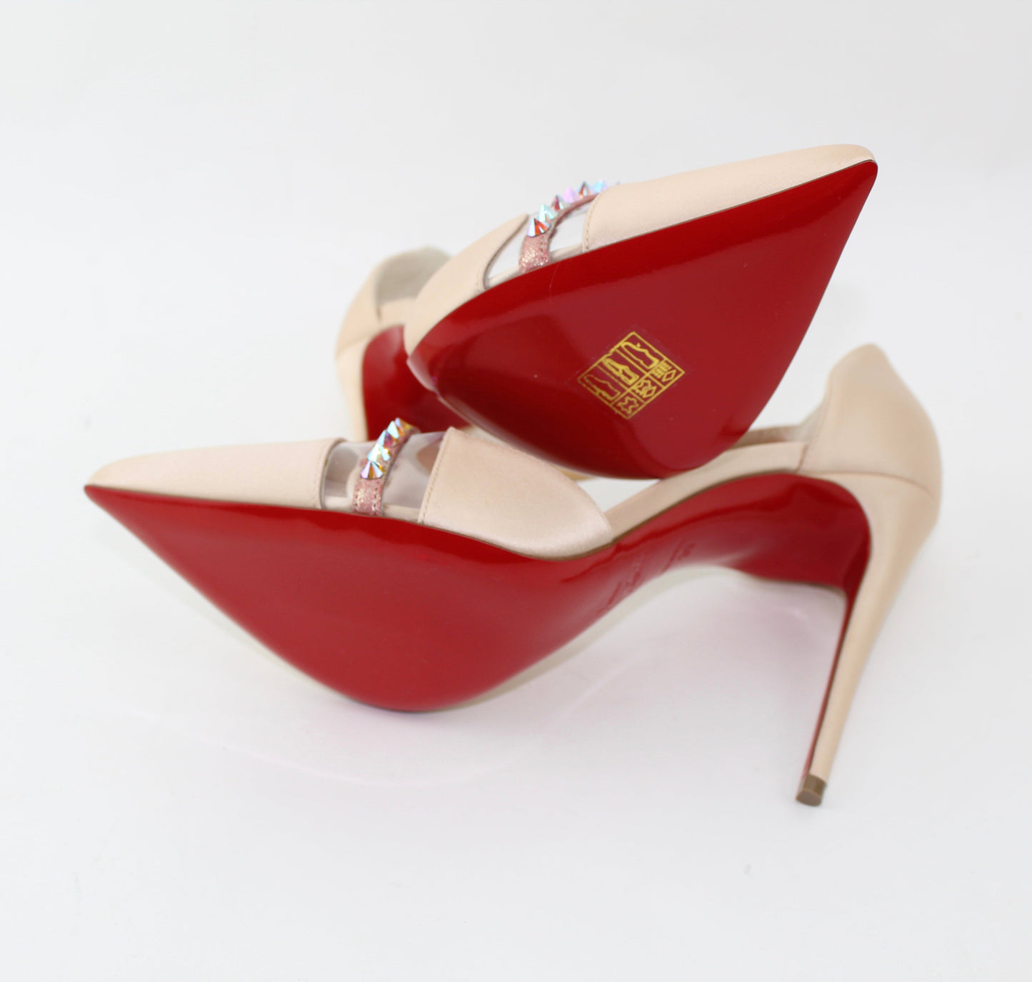CHRISTIAN LOUBOUTIN KRYSTAL CROSS 100MM SIZE 39