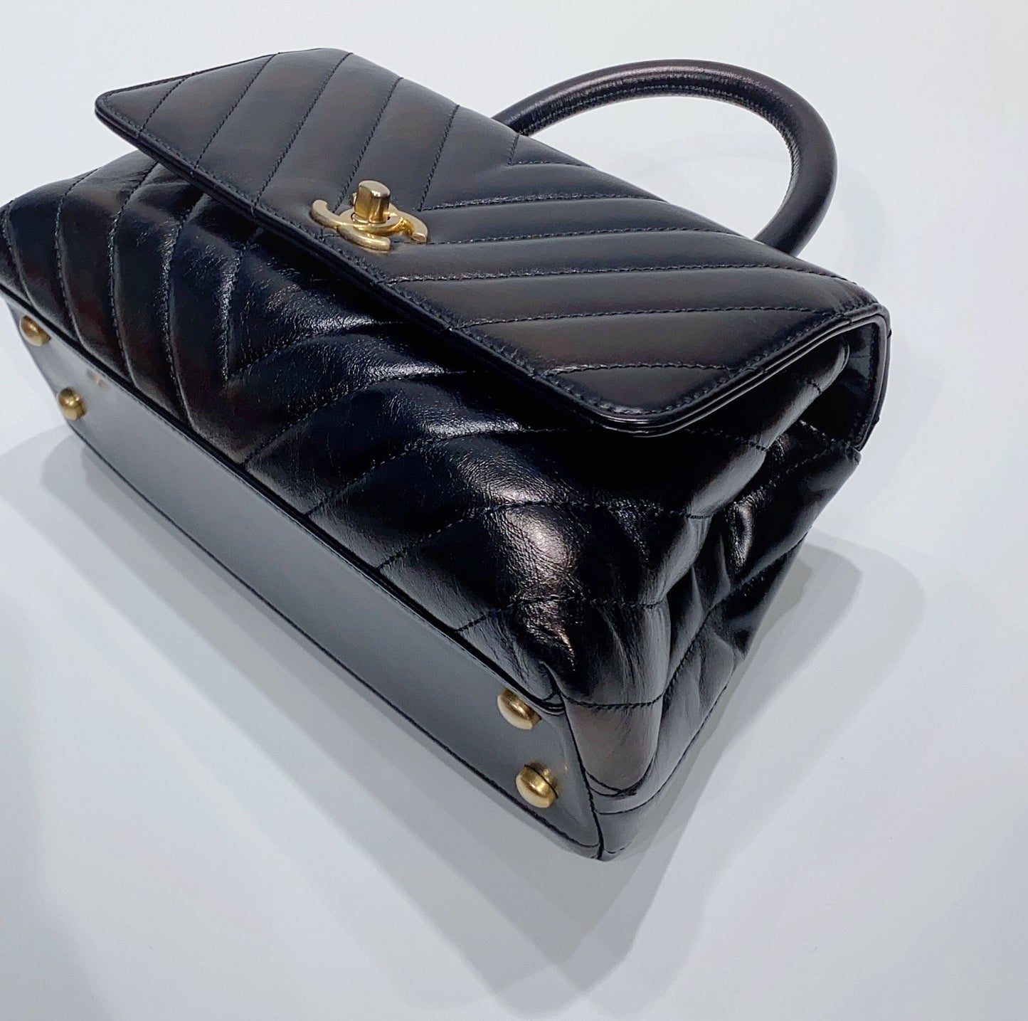 No.3794-Chanel Small Chevron Coco Handle