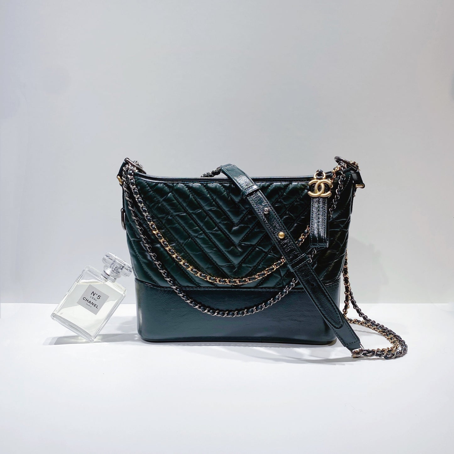 No.001520-Chanel Medium Chevron Gabrielle Hobo Bag