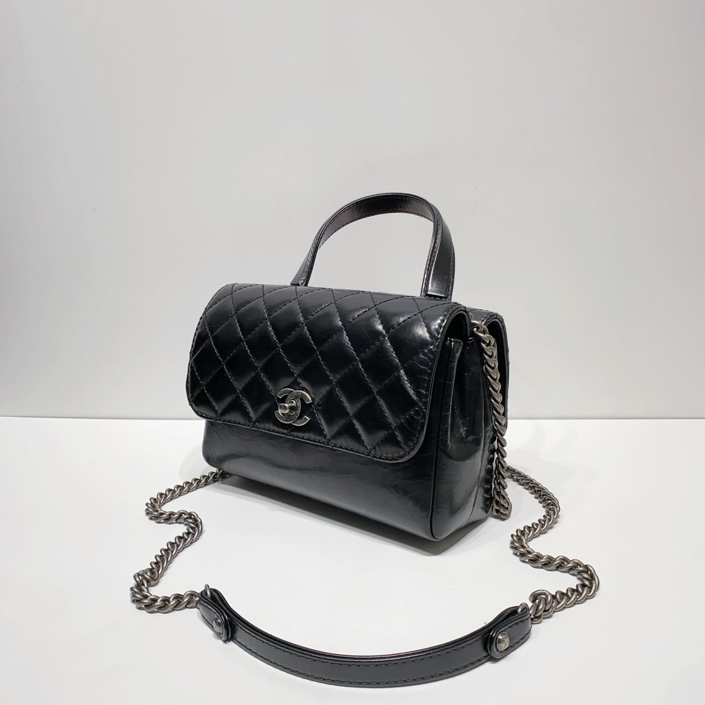 Chanel Pilot Essentials Flap Bag With Top Handle