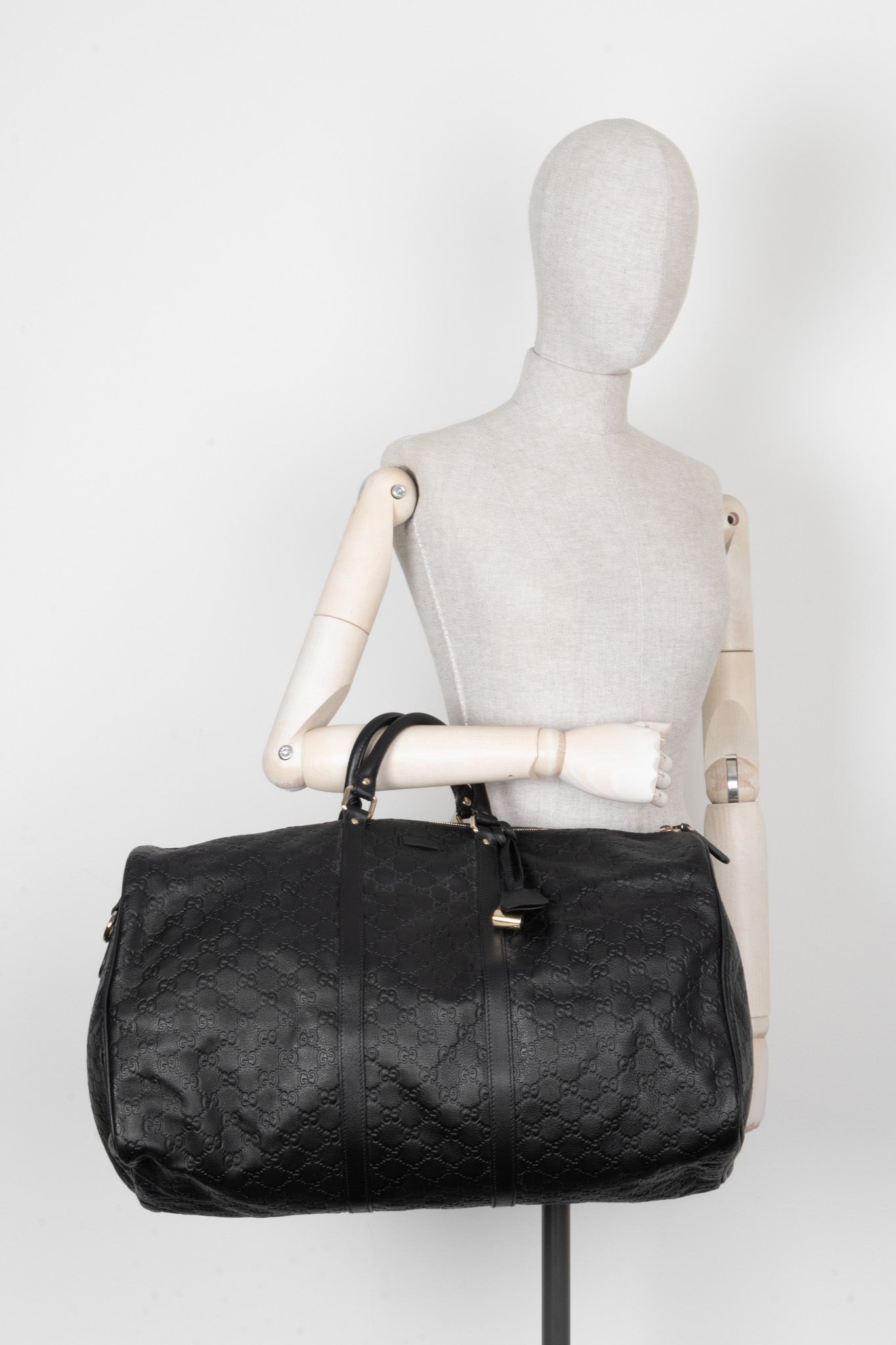 Luxury Gucci Trending 2025 Signature Supreme GG Duffle Bag Leather Black
