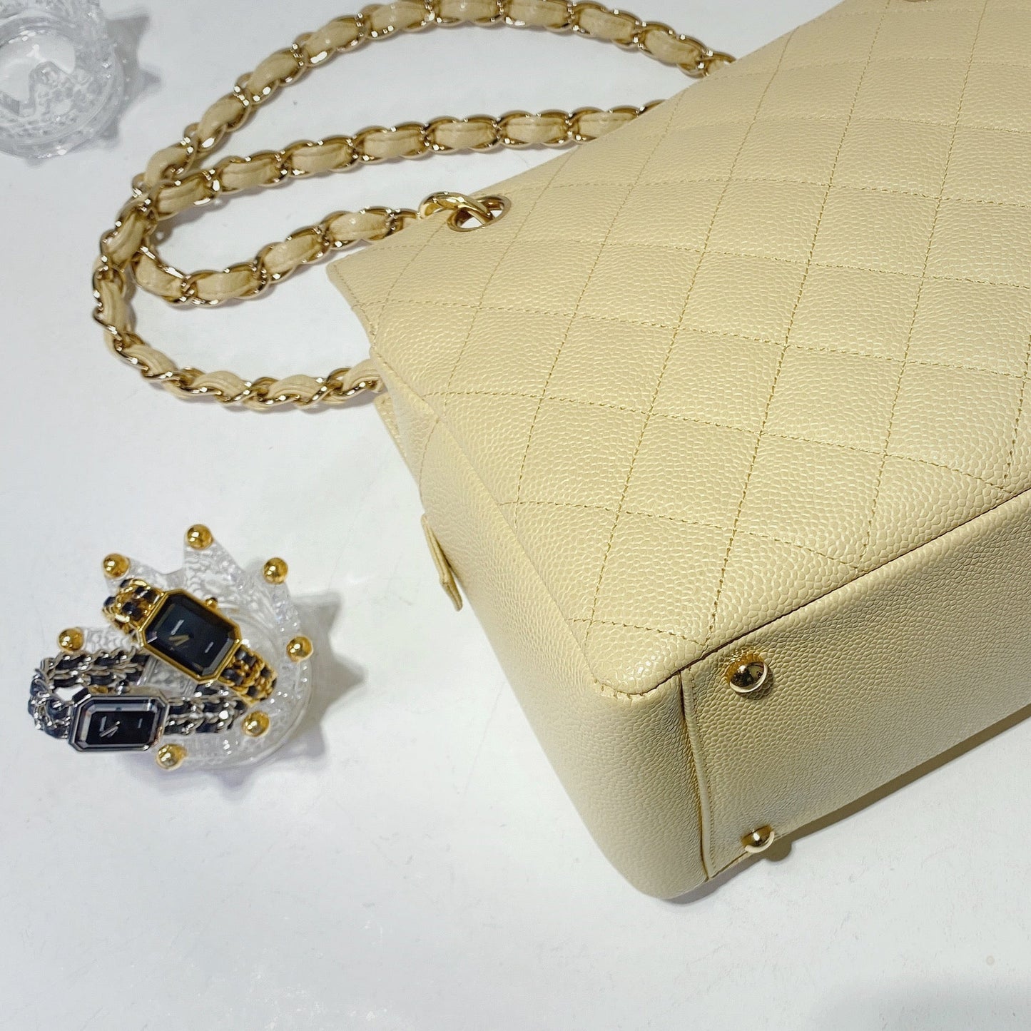 No.2342-Chanel Vintage Caviar Petite Timeless Tote Bag