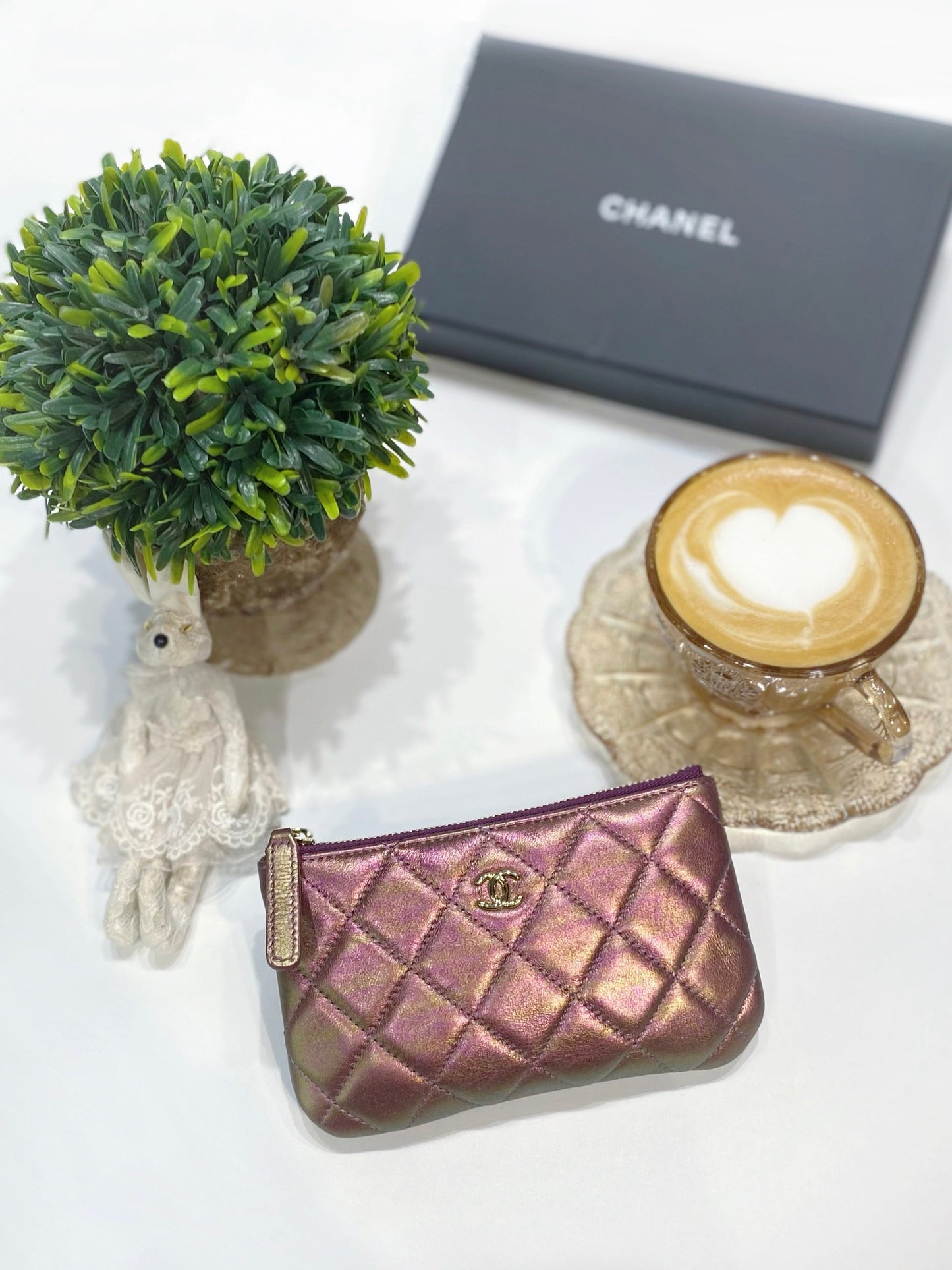 No.3825-Chanel Lambskin Mini O Case Pouch
