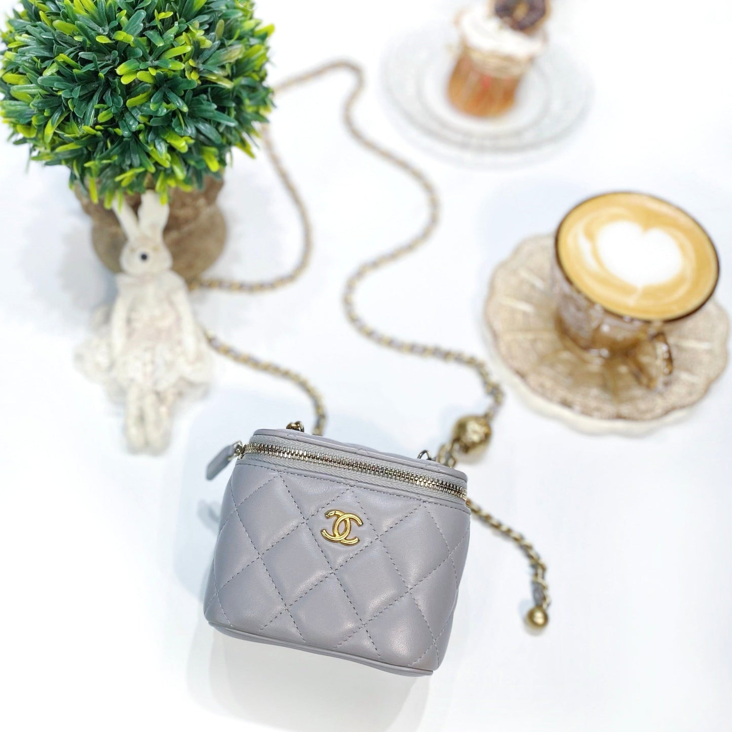 No.3789-Chanel Pearl Crush Clutch With Chain