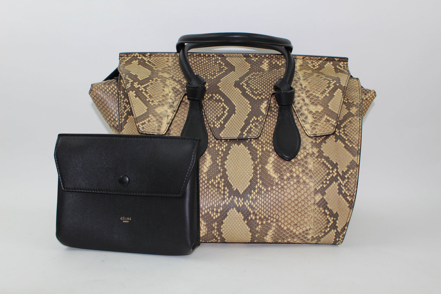 CELINE TIE KNOT TOTE PYTHON SMALL