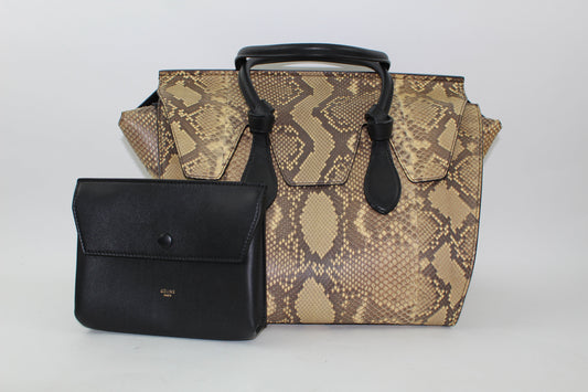 CELINE TIE KNOT TOTE PYTHON SMALL